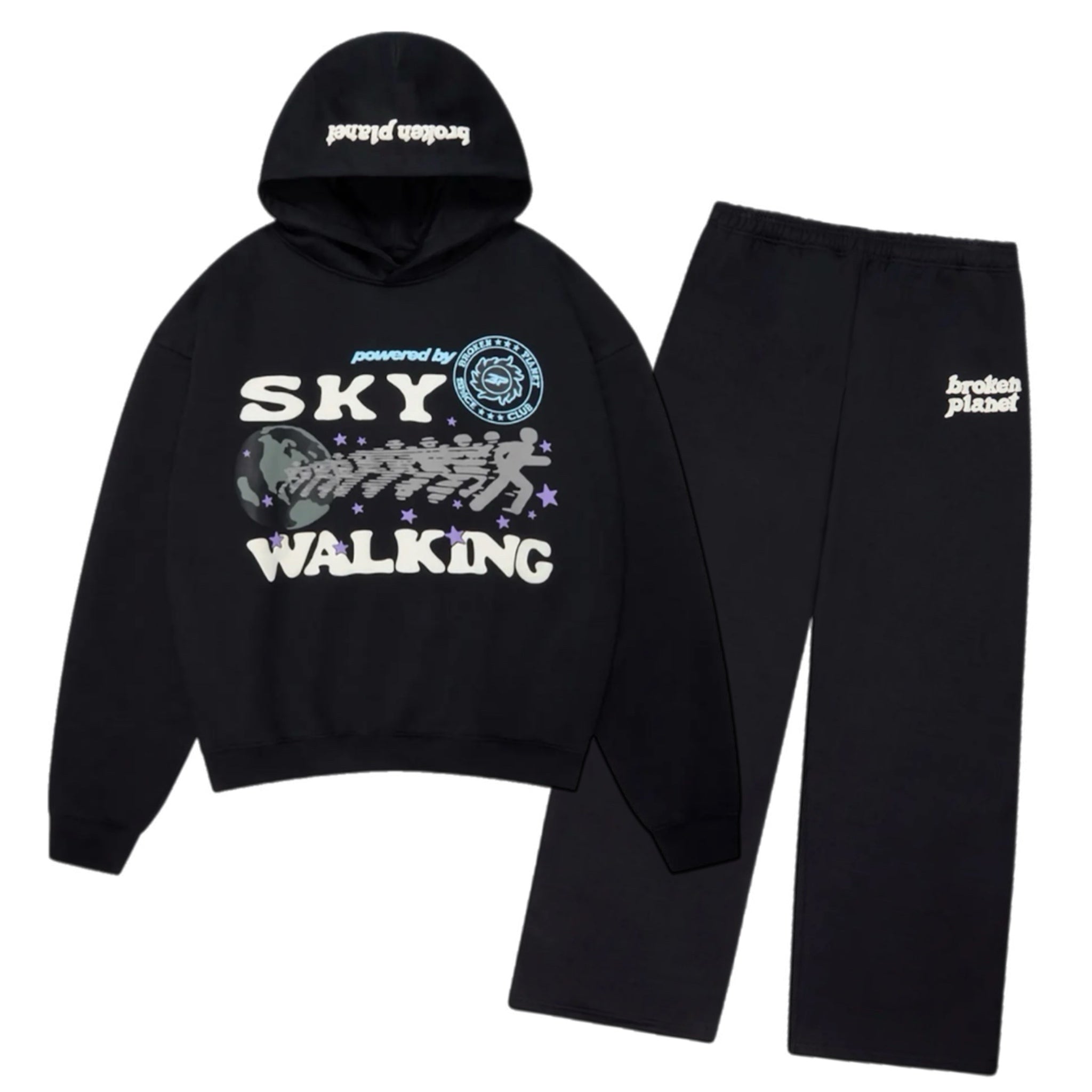 Broken Planet Sky Walking Tracksuit - Midnight Black