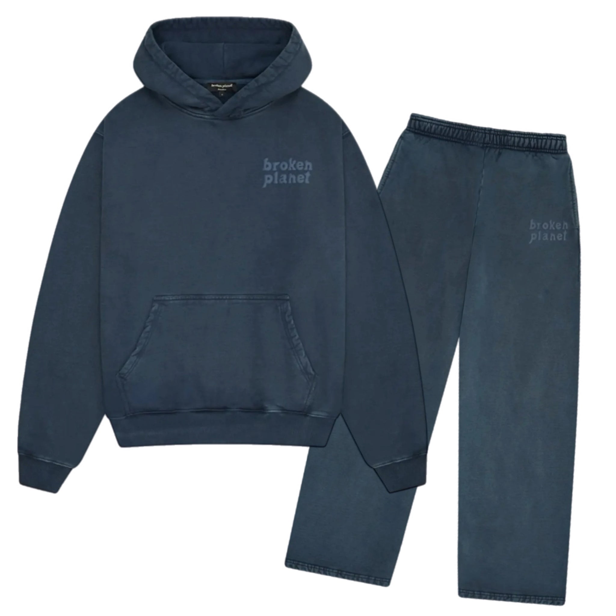Broken Planet Basics Tracksuit - Washed Outer Space Blue
