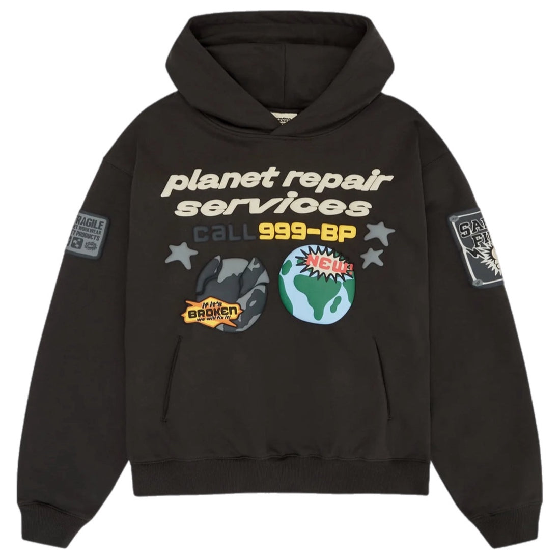 Broken Planet Repair Services Hoodie - Soot Black