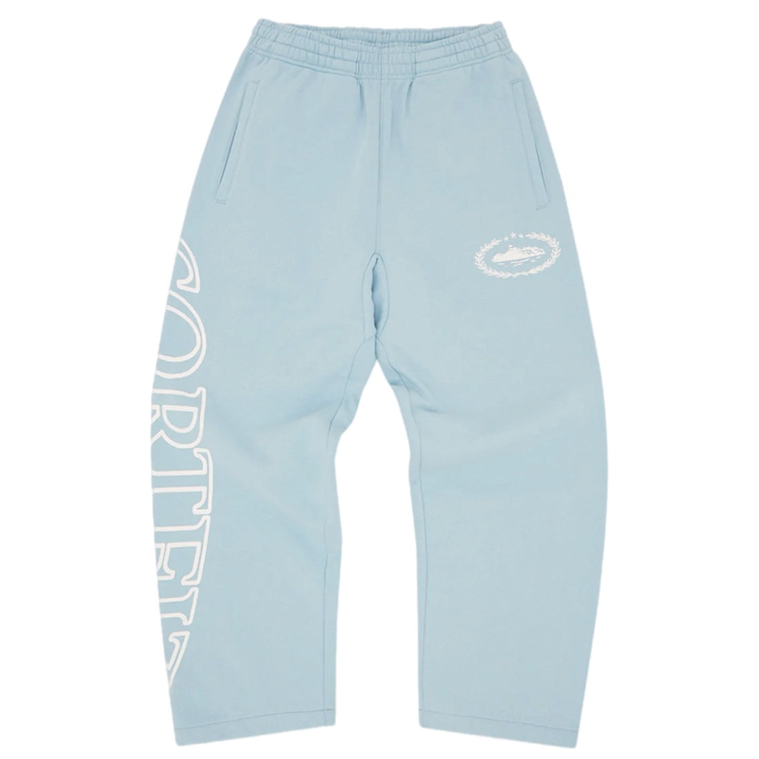 Corteiz Superior Royale Open Hem Joggers - Baby Blue