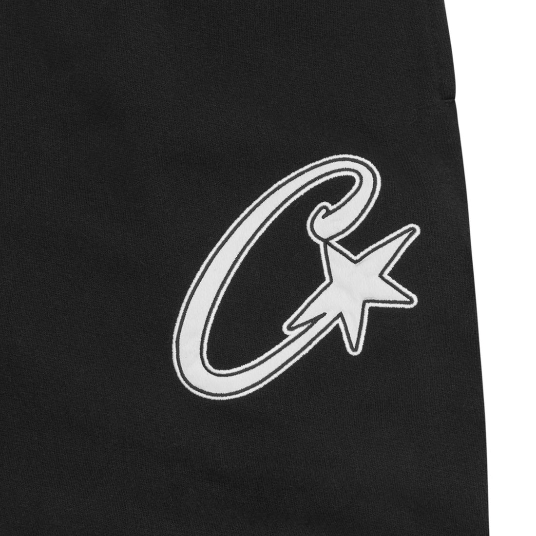 Corteiz Satin C Star Appliqué Bottoms - Black