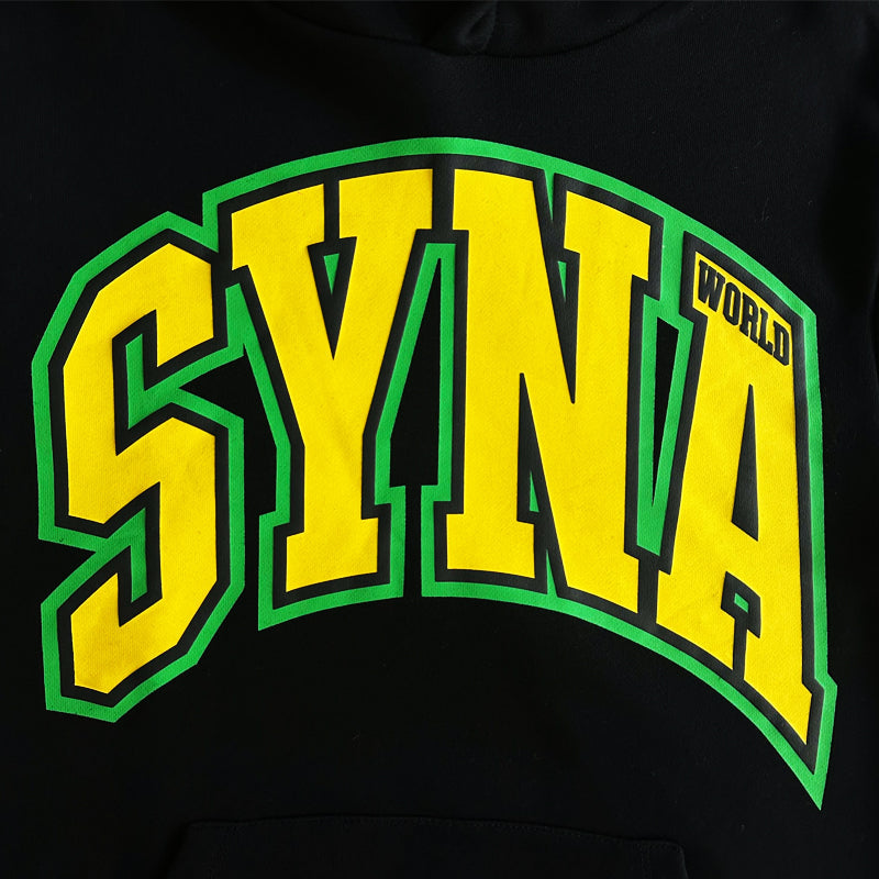 Syna World College Logo Tracksuit - Black/Yellow/Green
