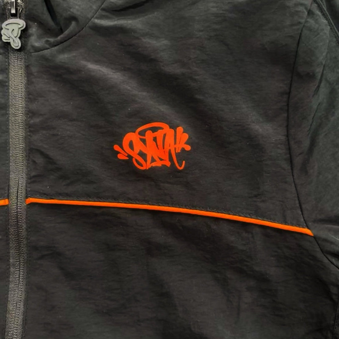 Syna Logo Shell Tracksuit - Black/Orange