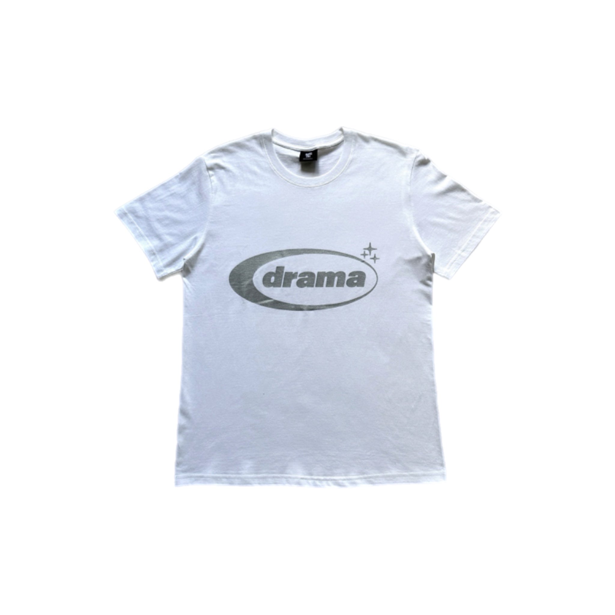 Drama Call Oval T-shirt - White/Silver
