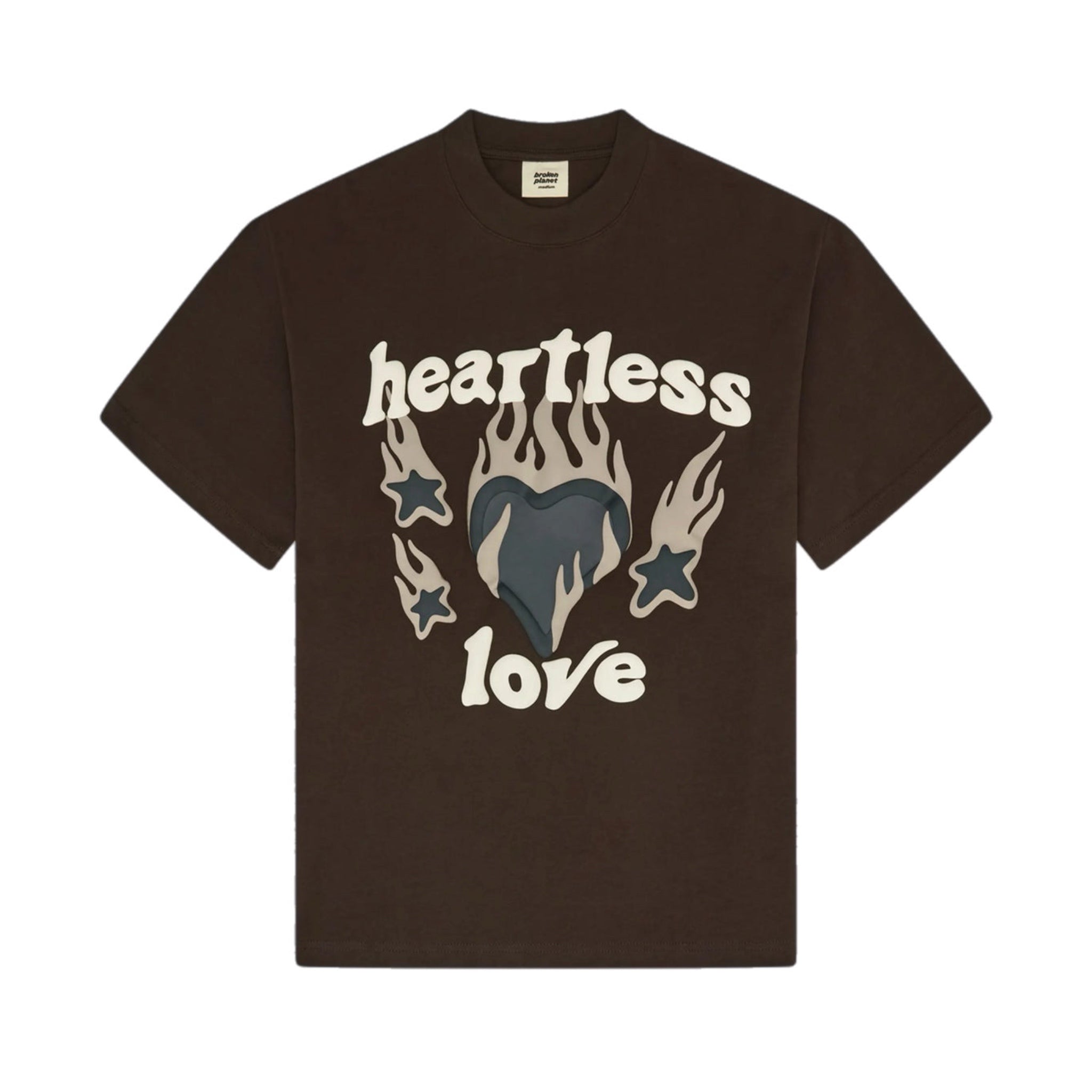Broken Planet Heartless Love T-shirt - Mocha Brown