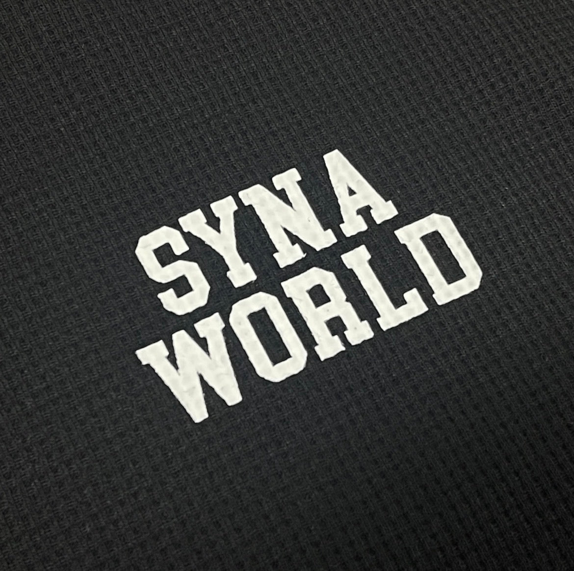 Syna World Waffle Knit Long-sleeve T-shirt - Black/White