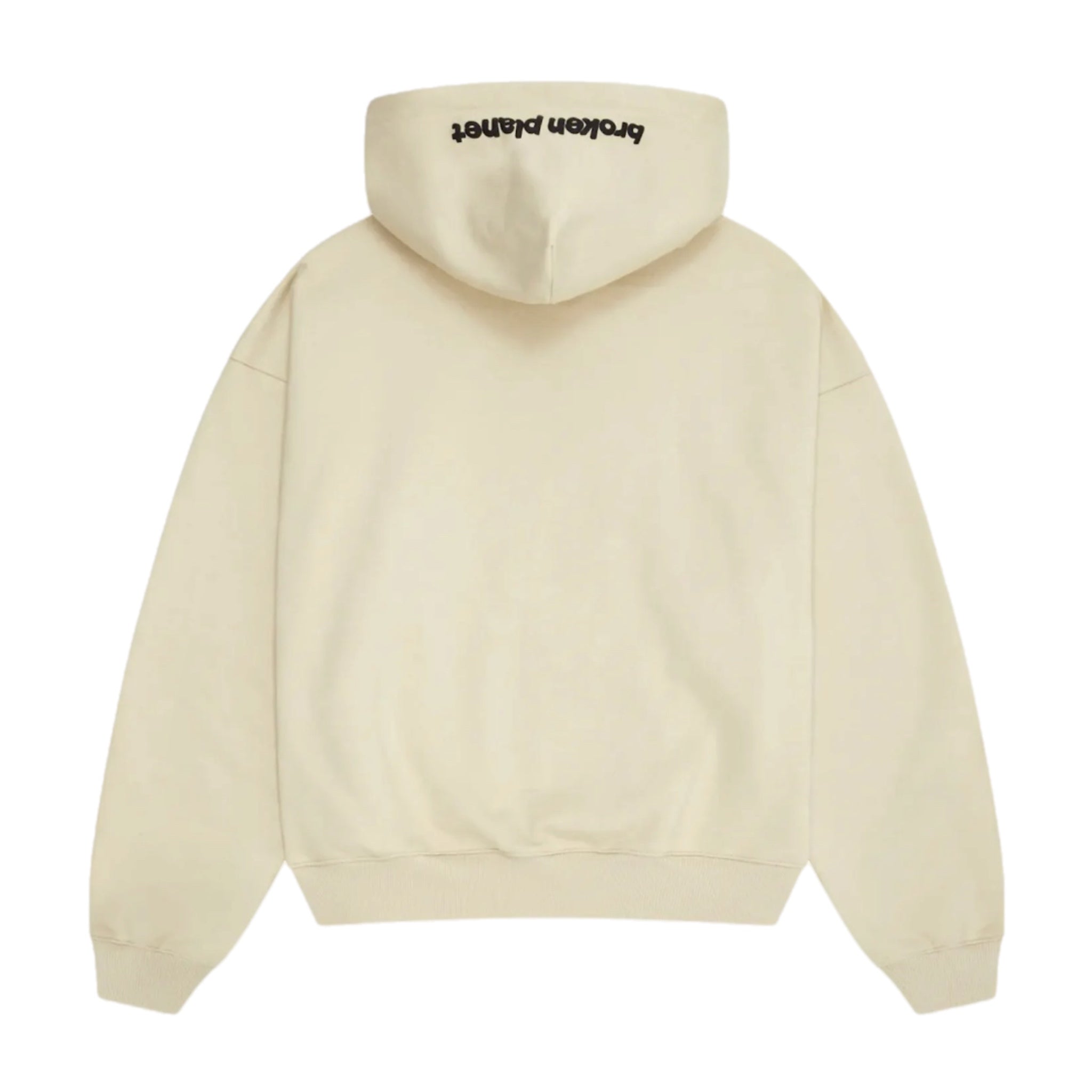 Broken Planet Zip-Up Hoodie - Bone White