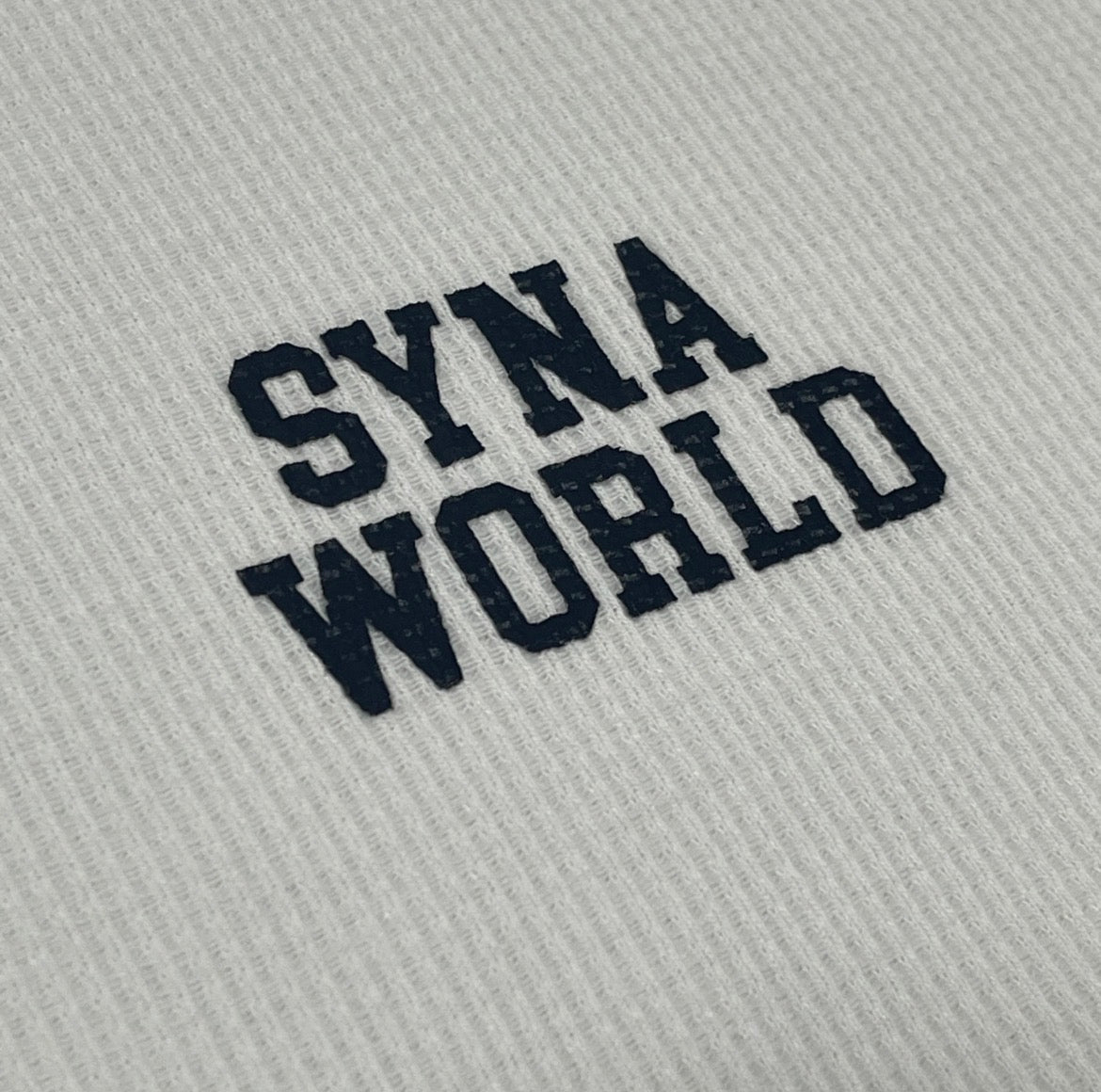 Syna World Waffle Knit Long-sleeve T-shirt - White/Black