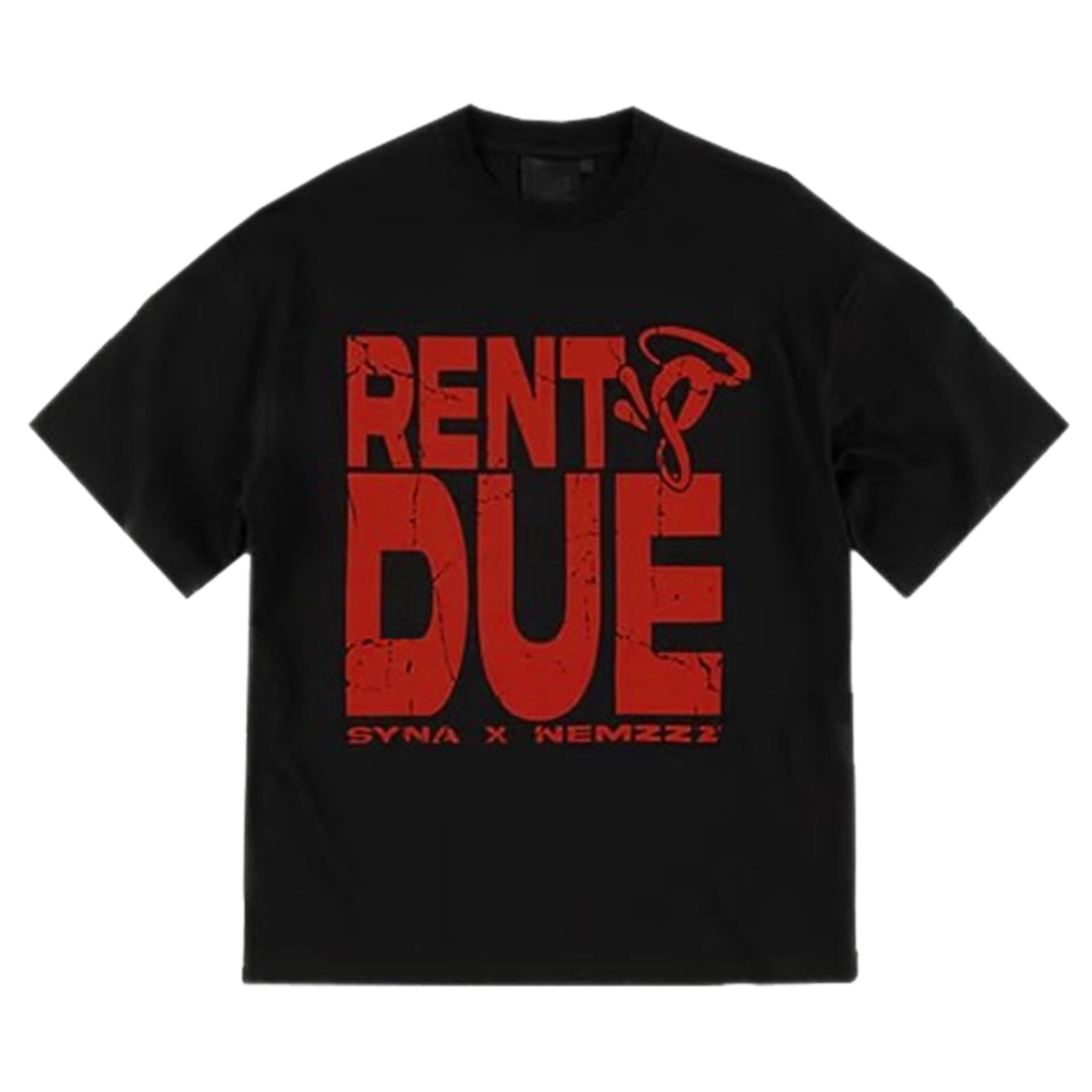 Syna World x Nemzzz Rent’s Due T-shirt - Black/Red