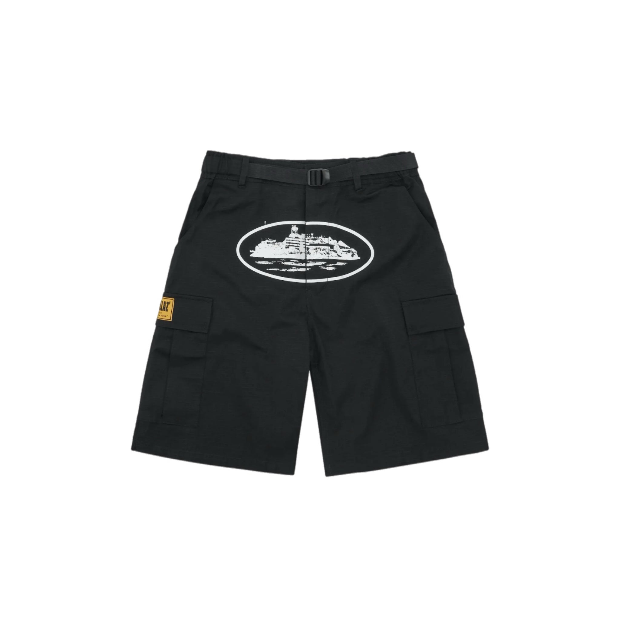 Corteiz Alcatraz Cargo Shorts - Black