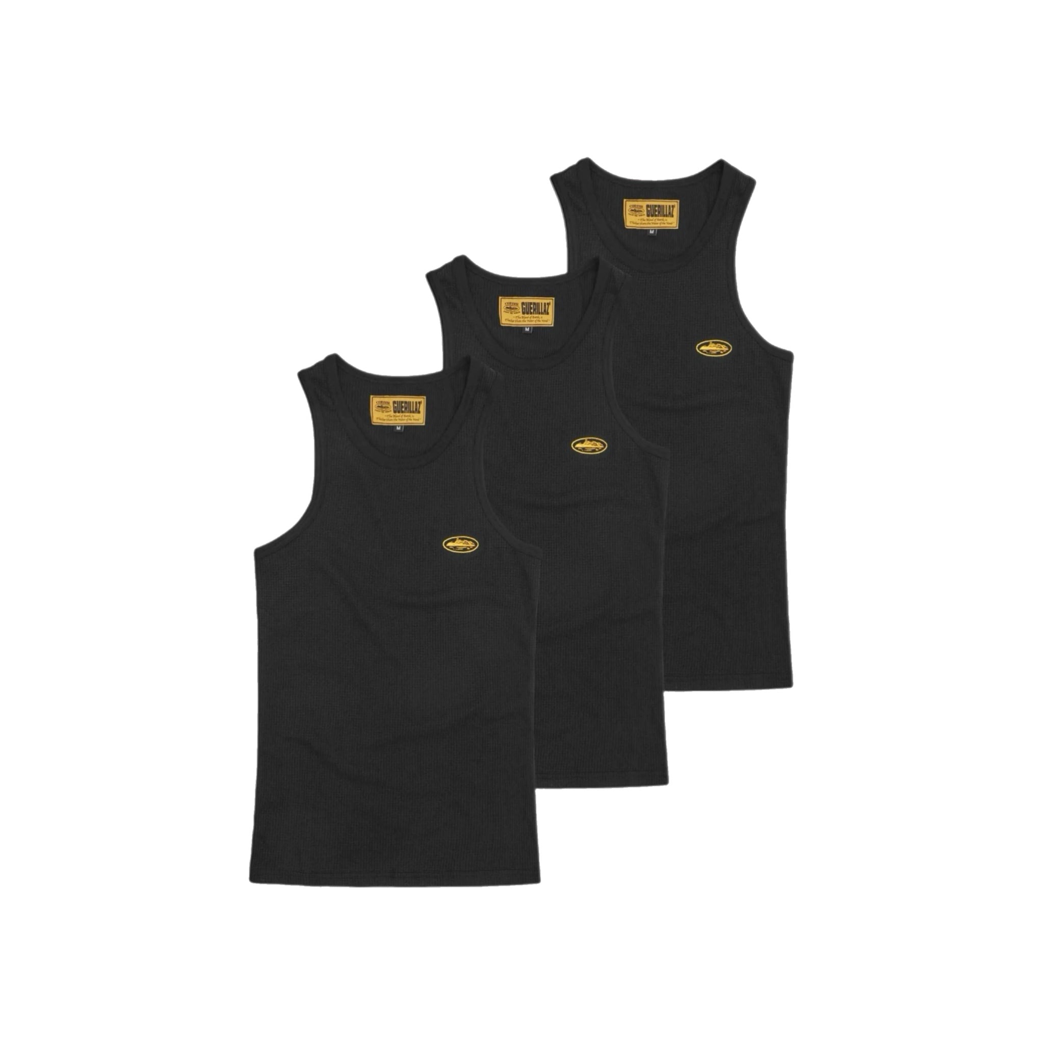 Corteiz CRTZ Bolo Essentials Tank Top (3 Pack) - Black