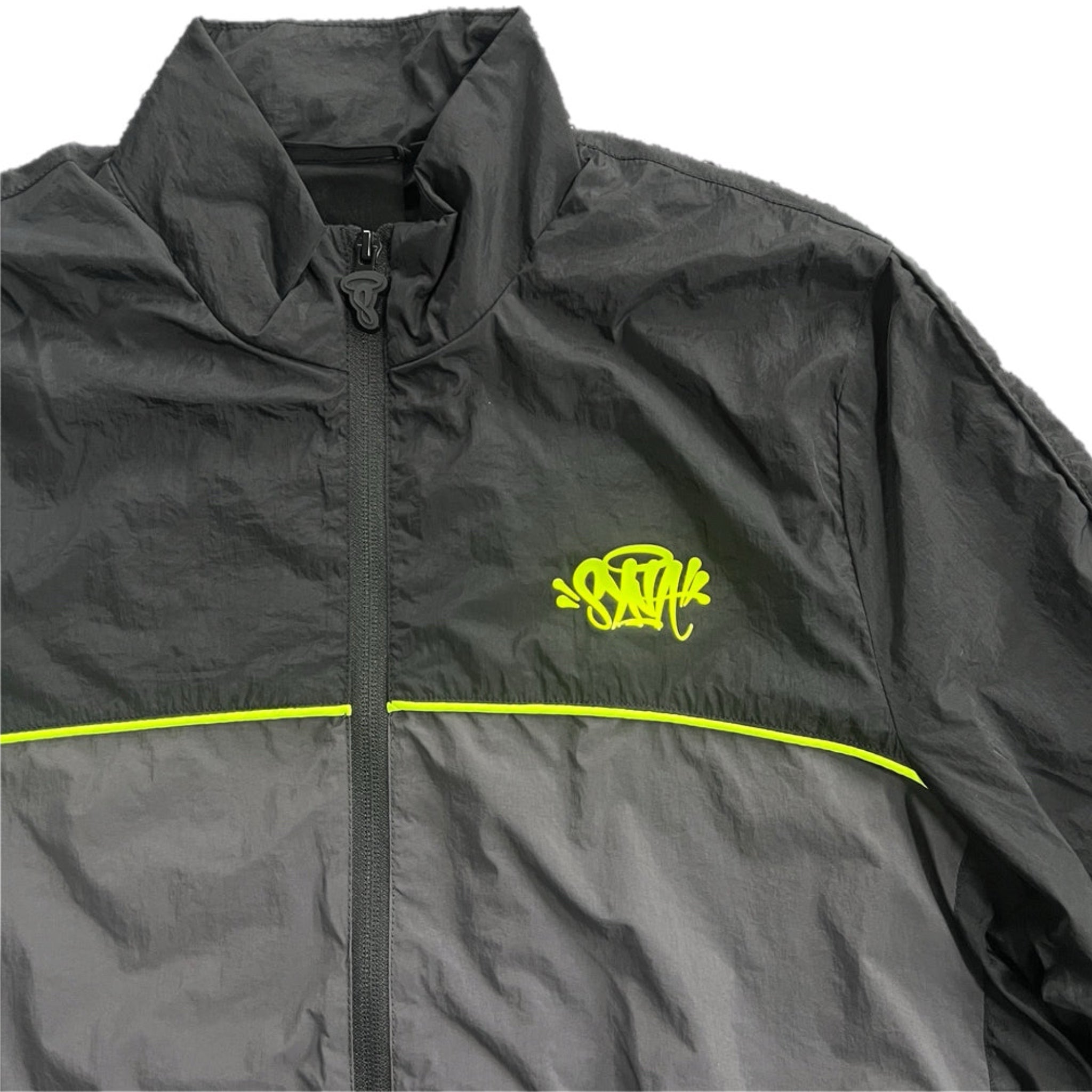 Syna Logo Shell Tracksuit - Black/Grey/Neon