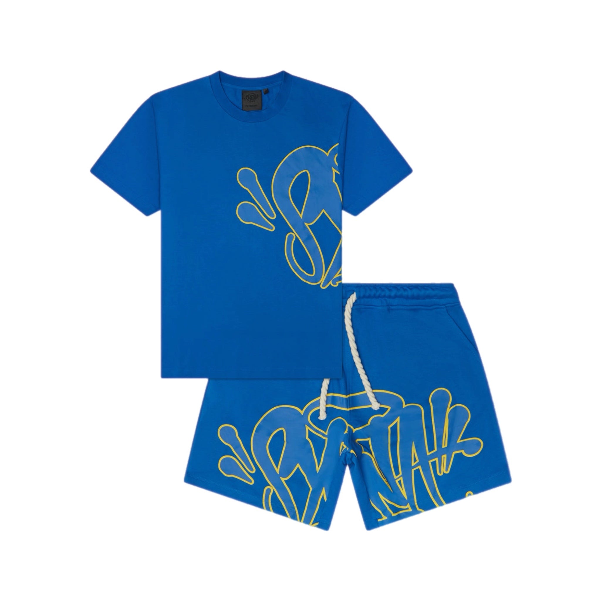 Syna World Logo T-shirt/Short Set - Blue/Yellow