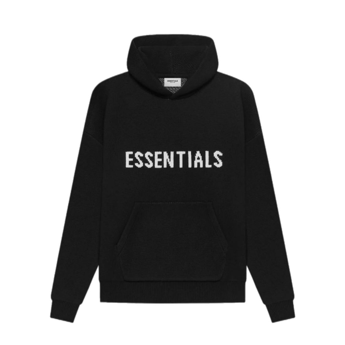 Fear Of God Essentials Knit Pullover Hoodie - Black