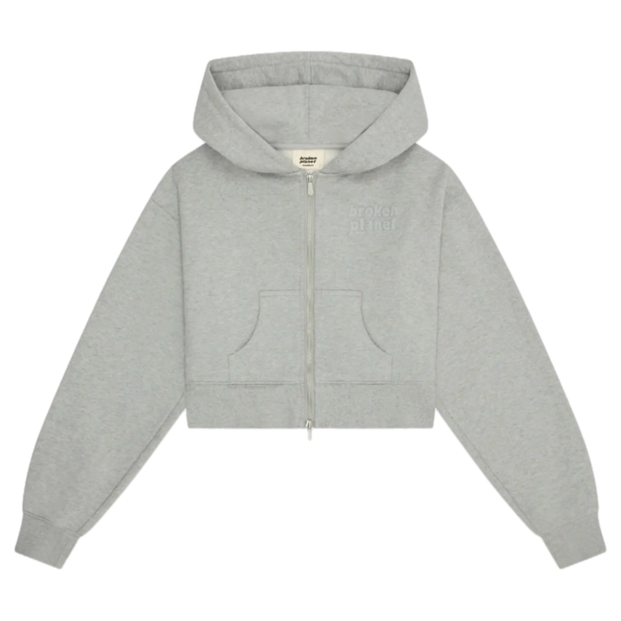 Broken Planet Women’s Basics Cropped Zip-Up Hoodie