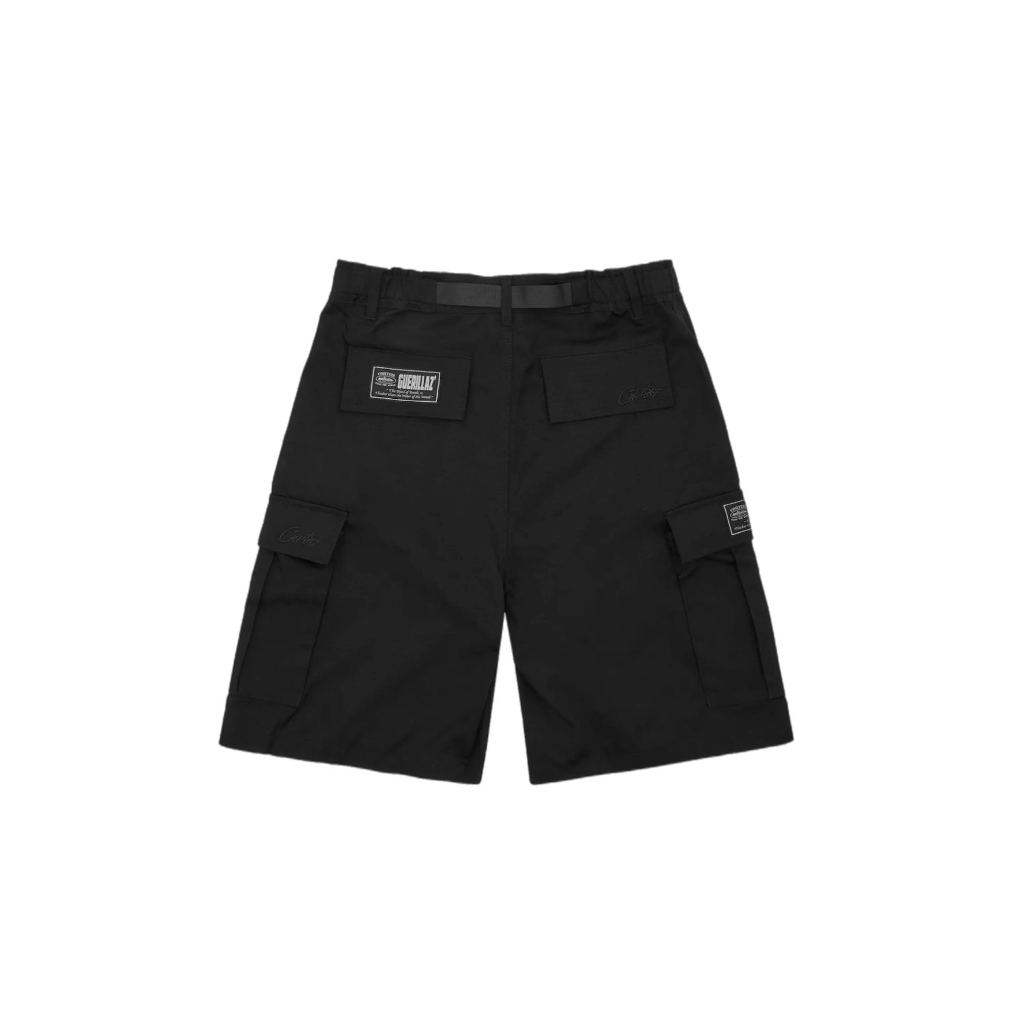 Corteiz Alcatraz Cargo Shorts - Triple Black