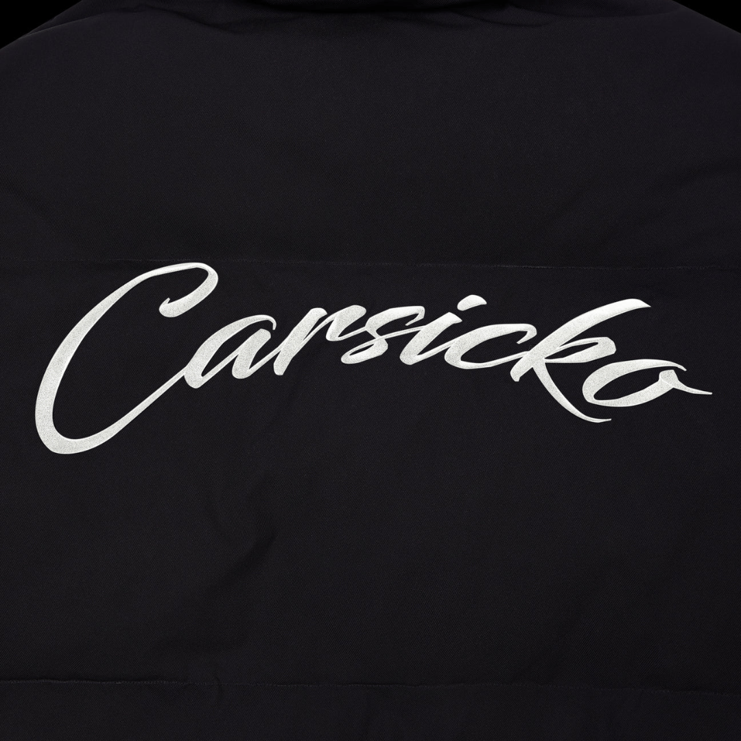 Carsicko Logo Hooded Puffer Jacket - Black