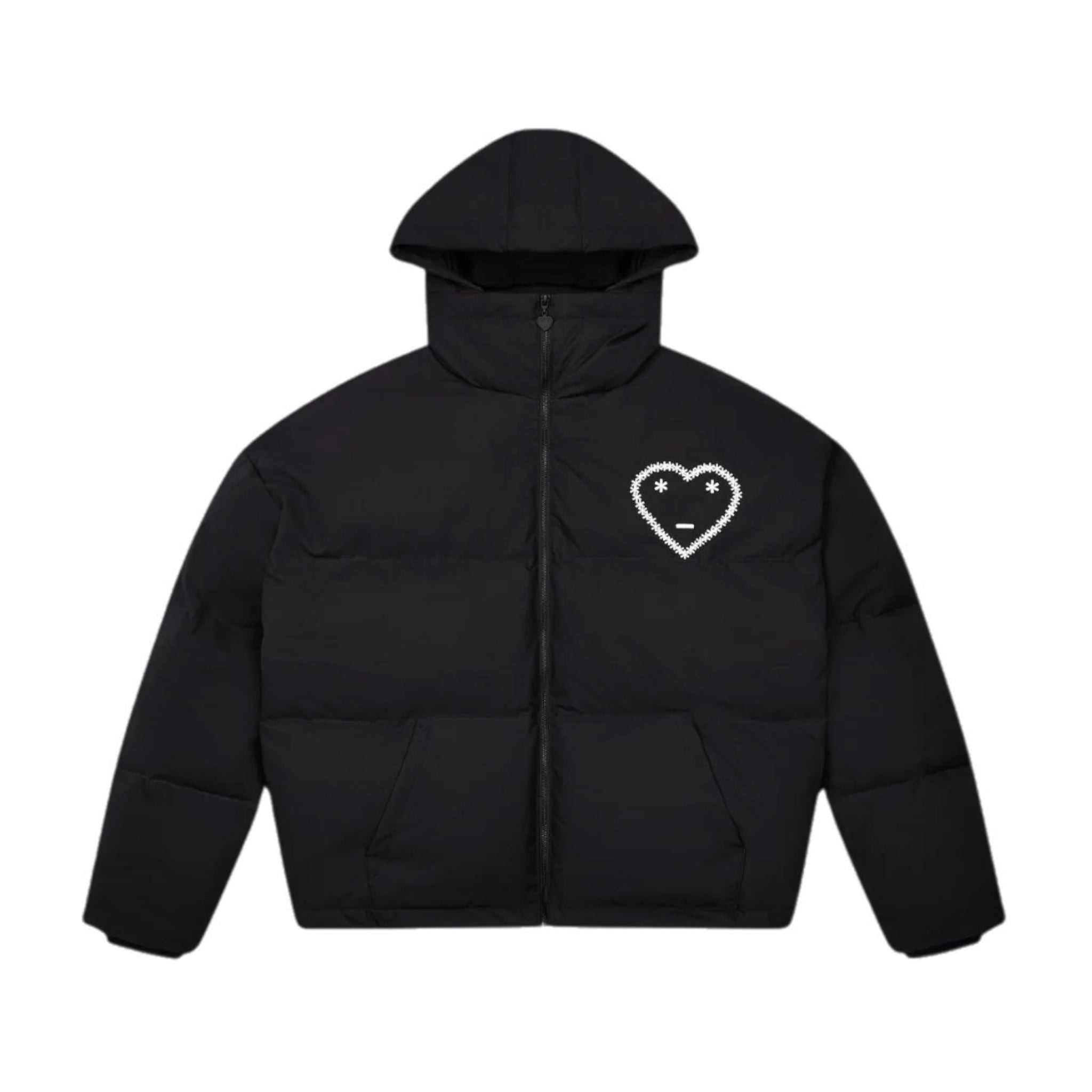 Carsicko Logo Hooded Puffer Jacket - Black