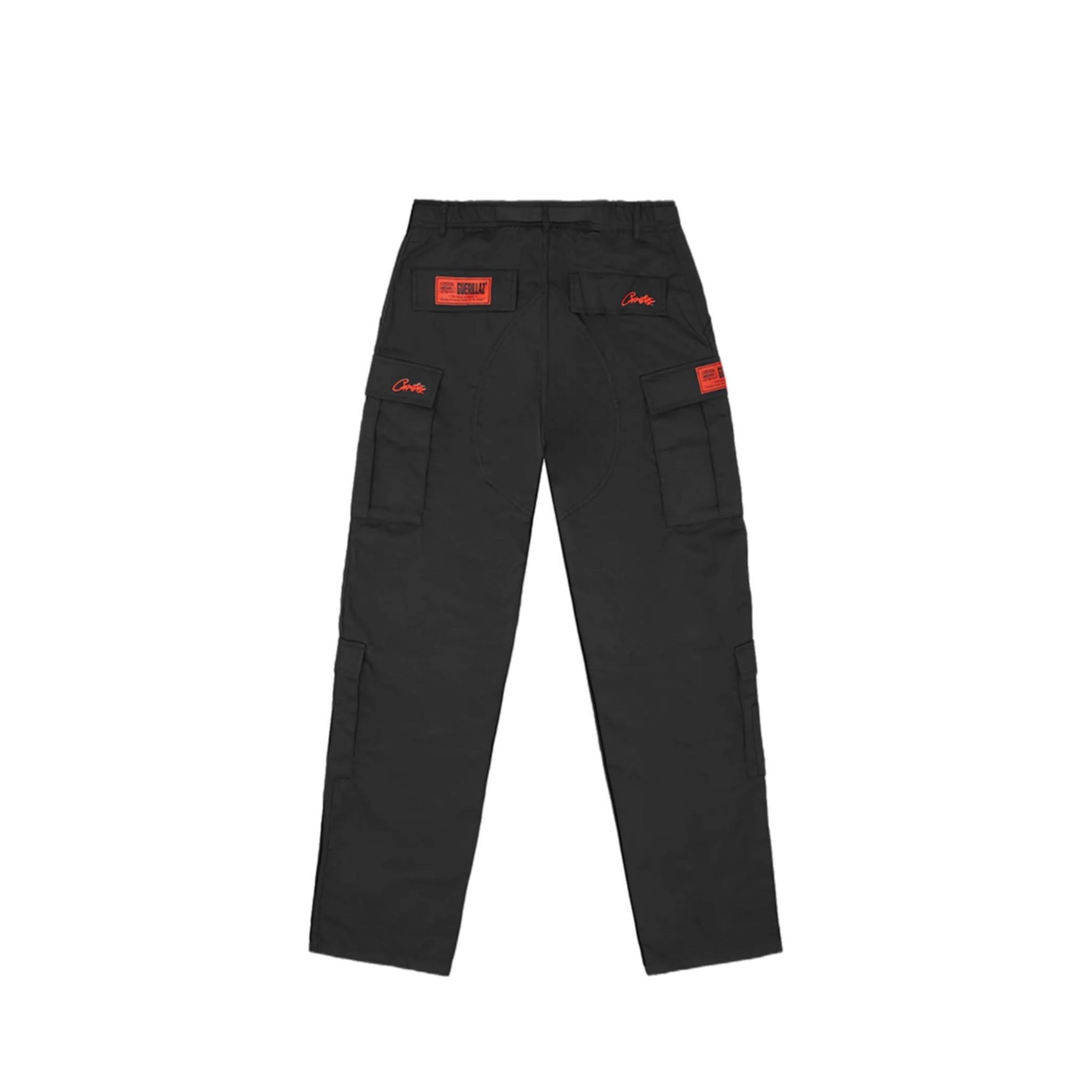 Corteiz Guerillaz Cargo Pants - Black/Red