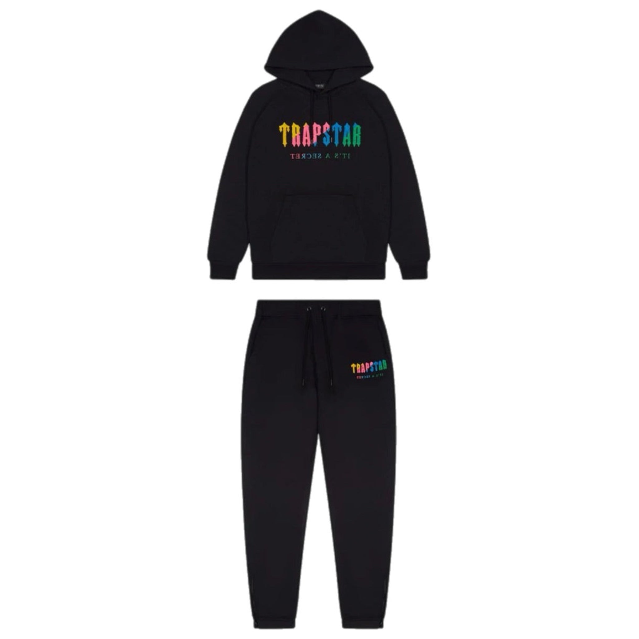 Trapstar Chenille Decoded Tracksuit - Black/Rainbow/Candy