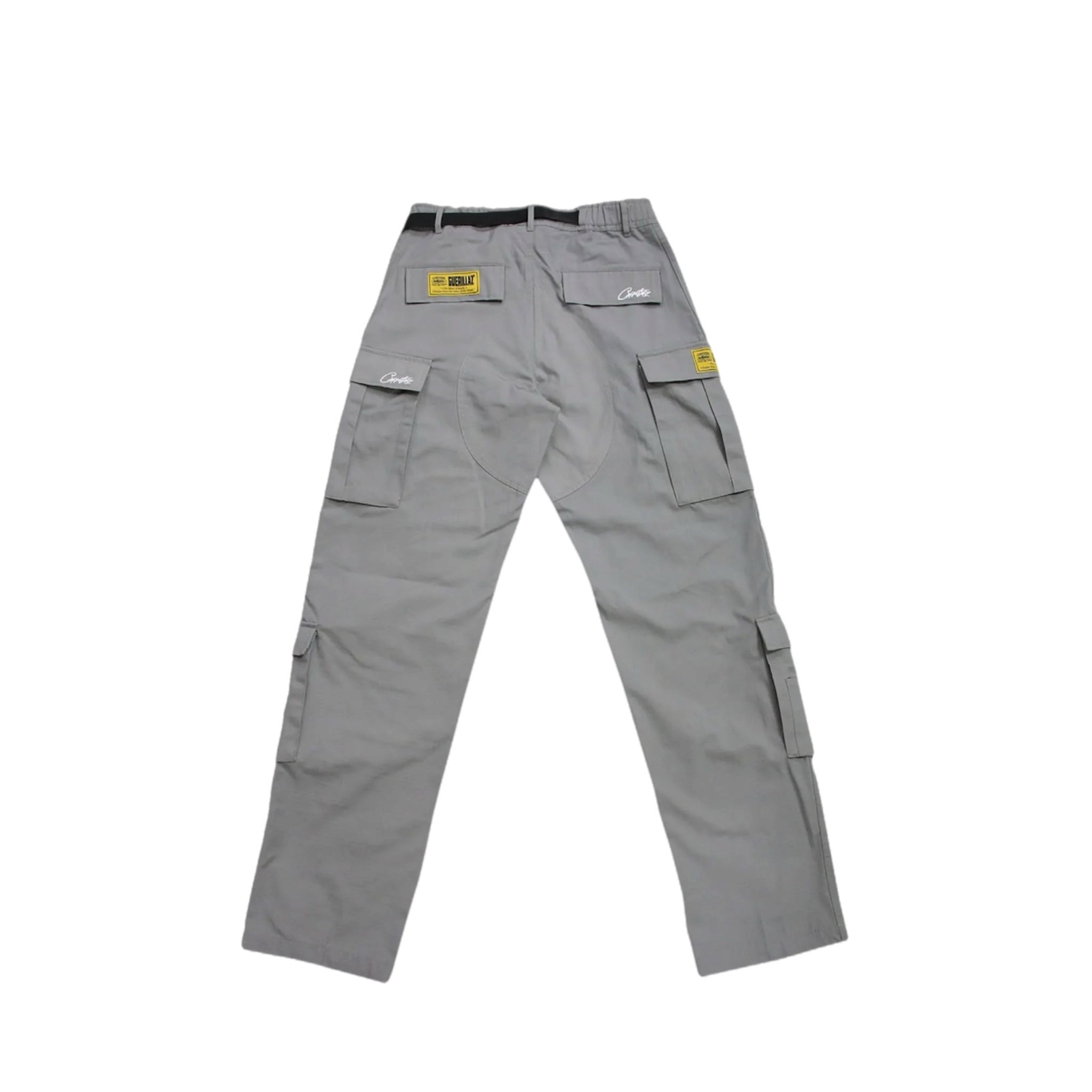 Corteiz Guerillaz Cargo Pants - Stone Grey/White