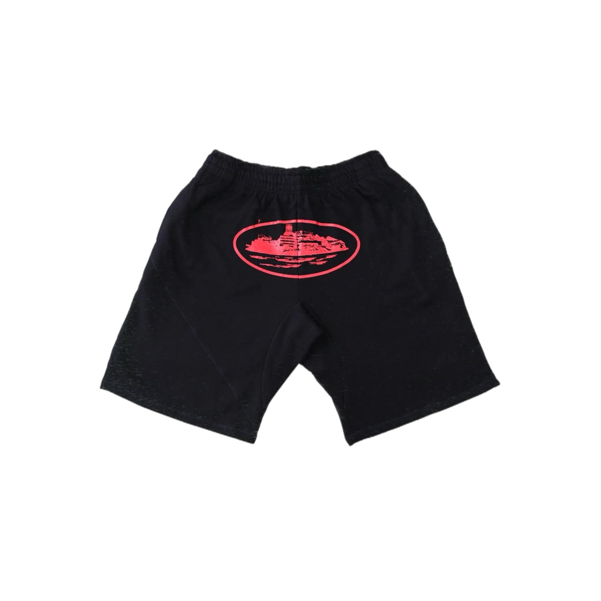 Corteiz Alcatraz Shorts - Black/Red