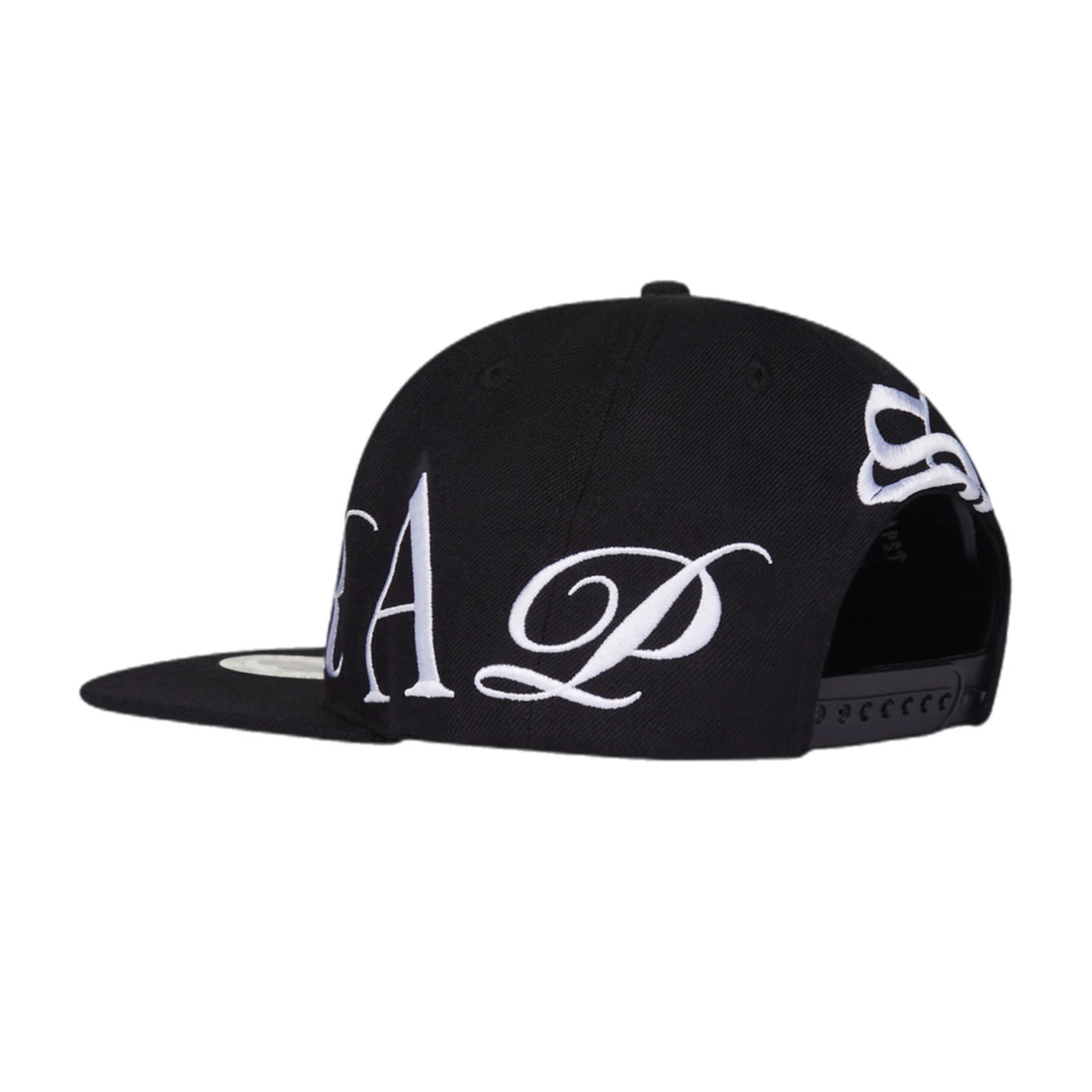 Trapstar Script Snapback Cap - Black/White