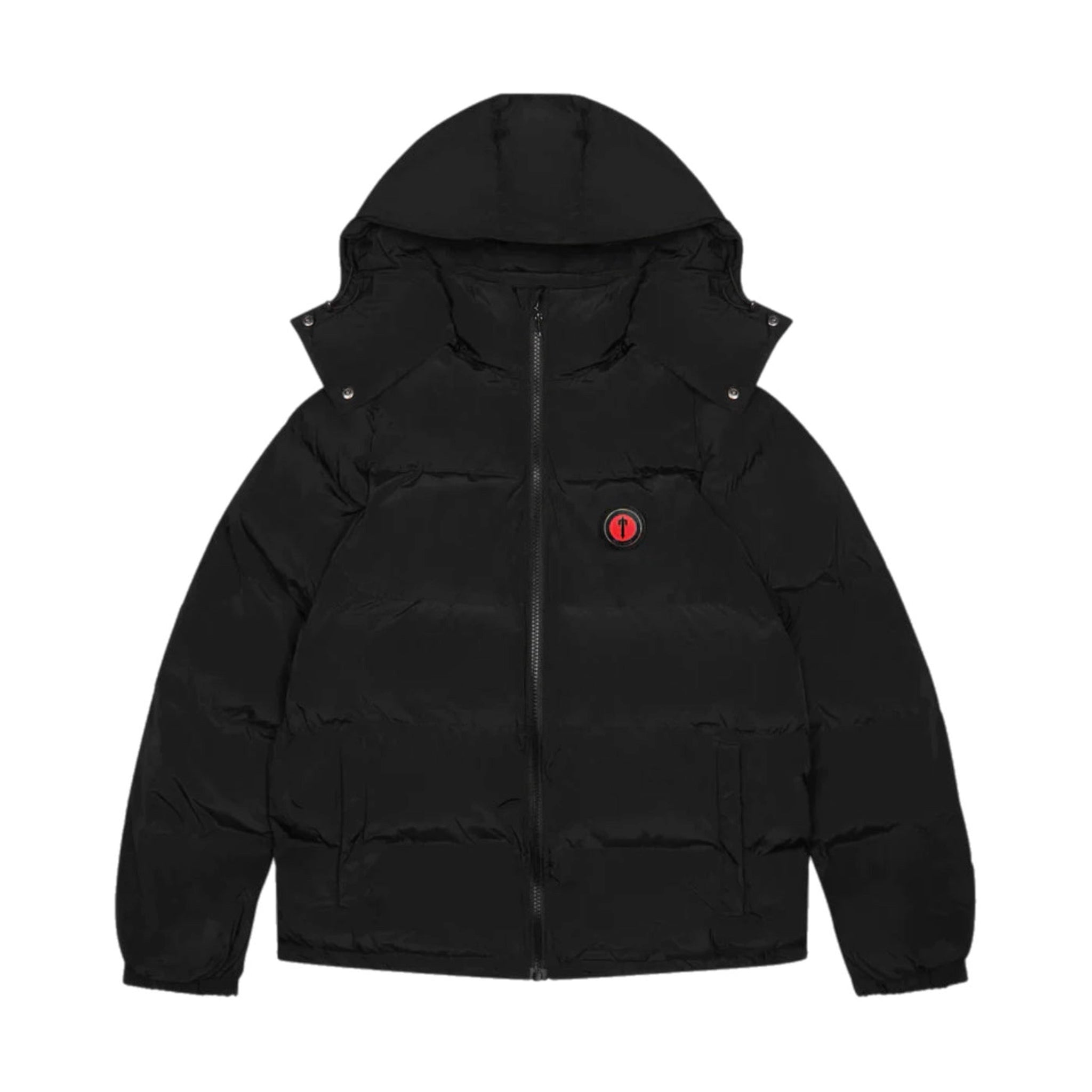 Trapstar Irongate Hooded Puffer Jacket - Black/Red