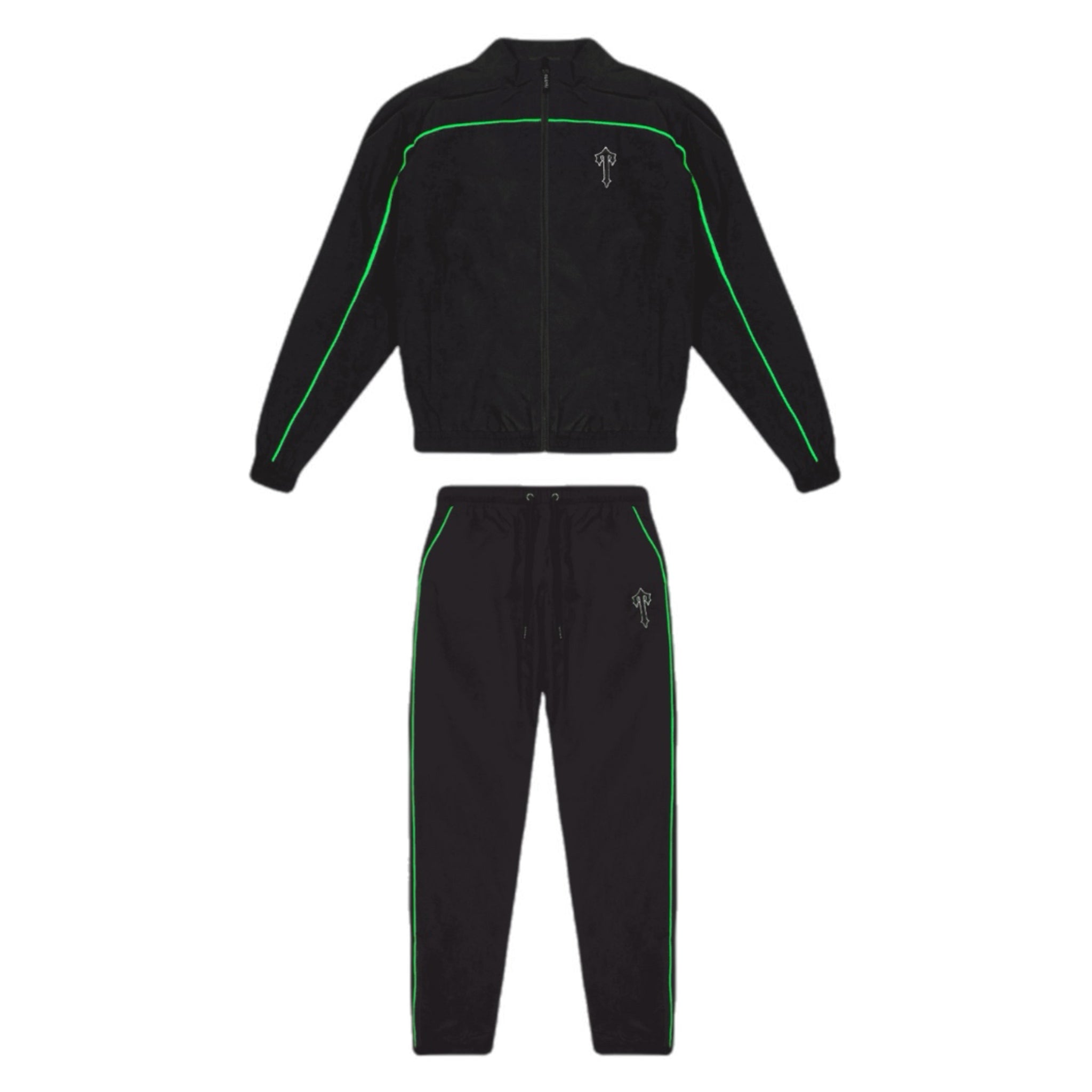 Trapstar Irongate Shell Tracksuit - Black/Green