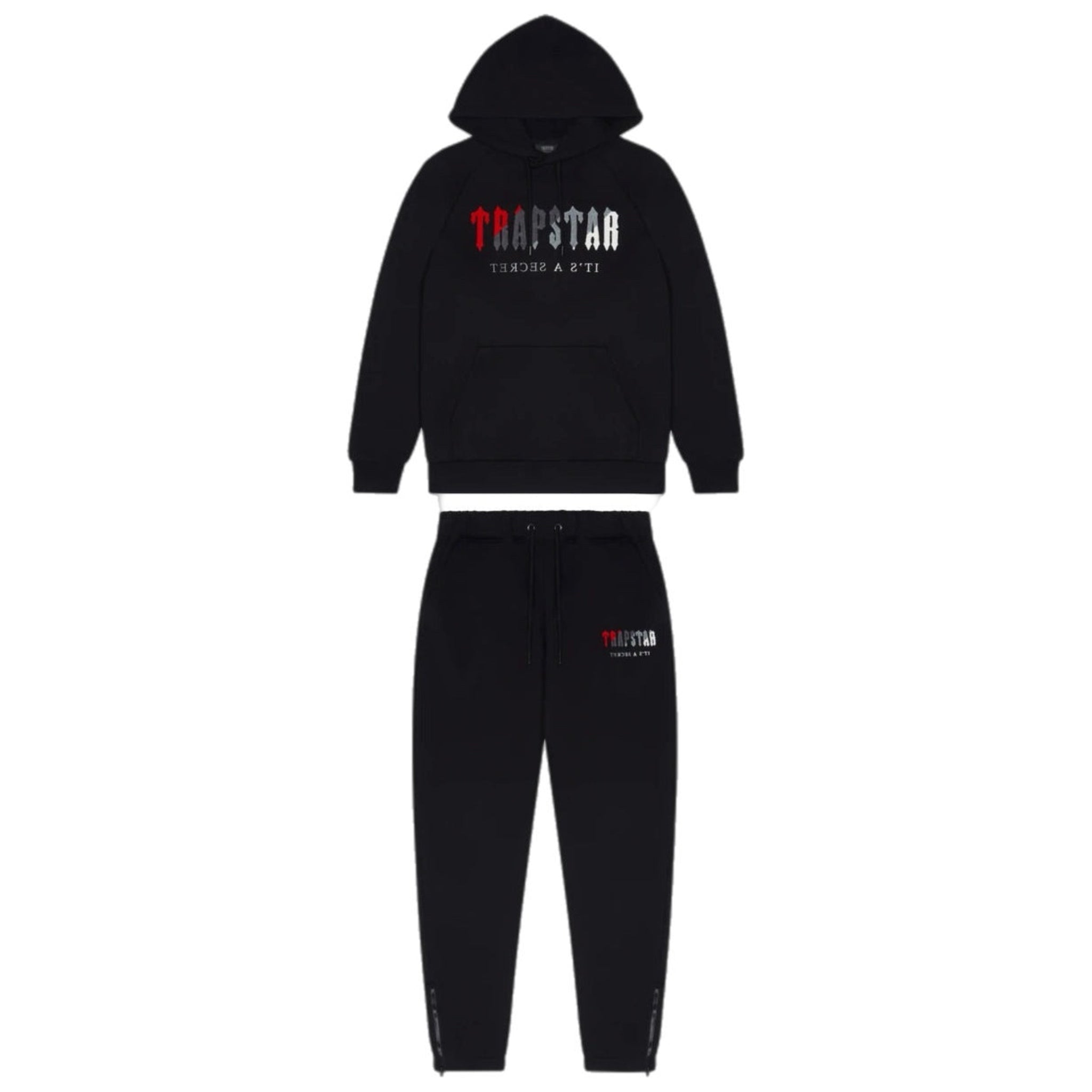 Trapstar Chenille Decoded Tracksuit - Black/Red