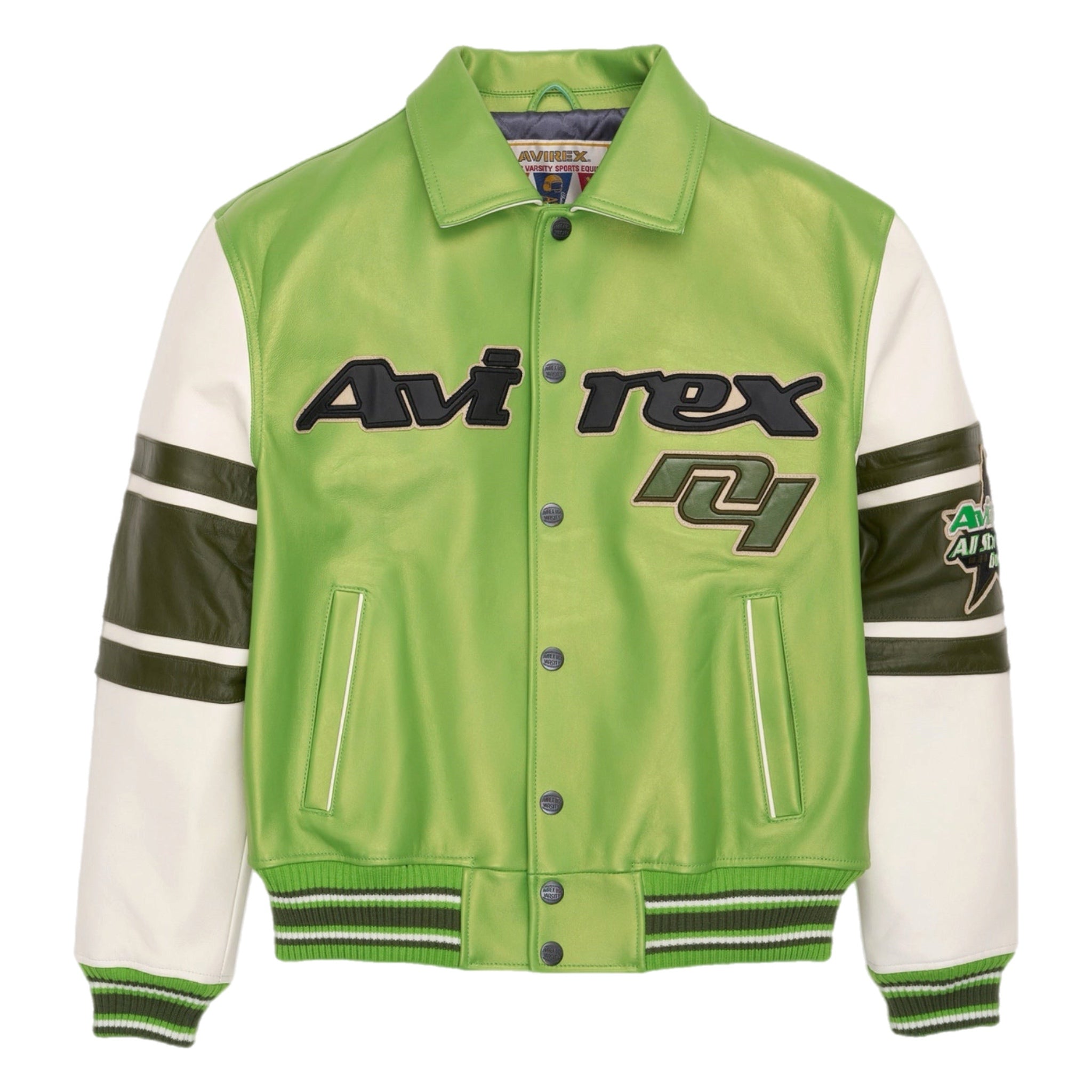 Avirex Star and Stripes Jacket - Screamin Green