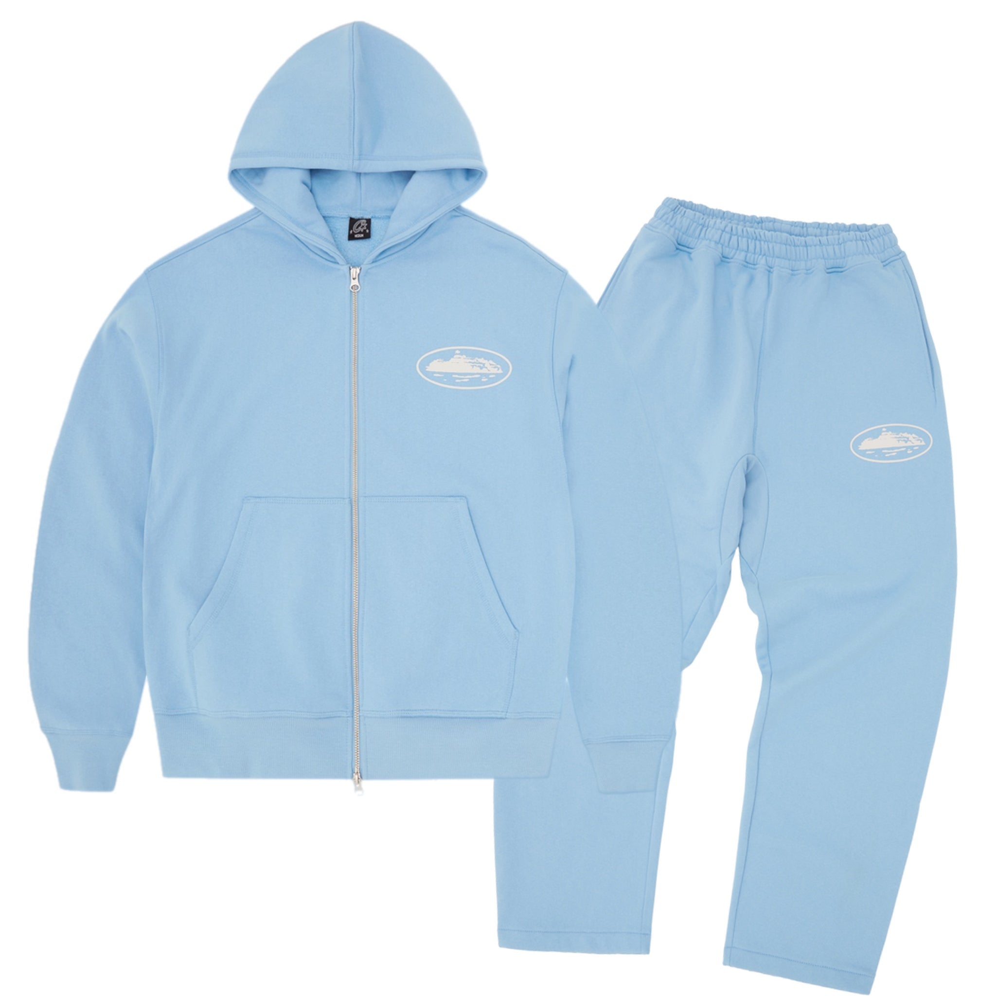 Corteiz island Puff Print Tracksuit - Baby Blue