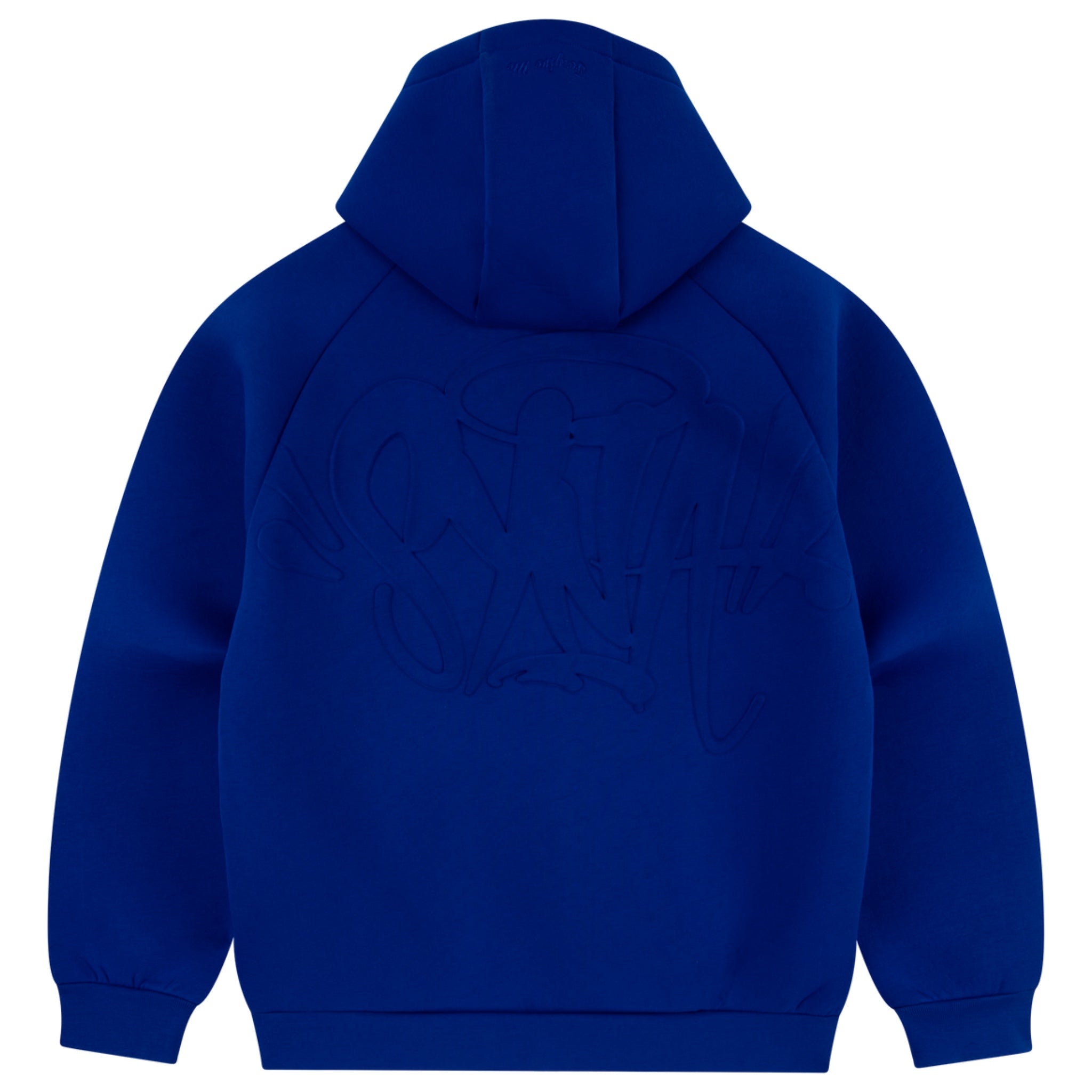 Syna World Neoprene Embossed Hoodie - Blue