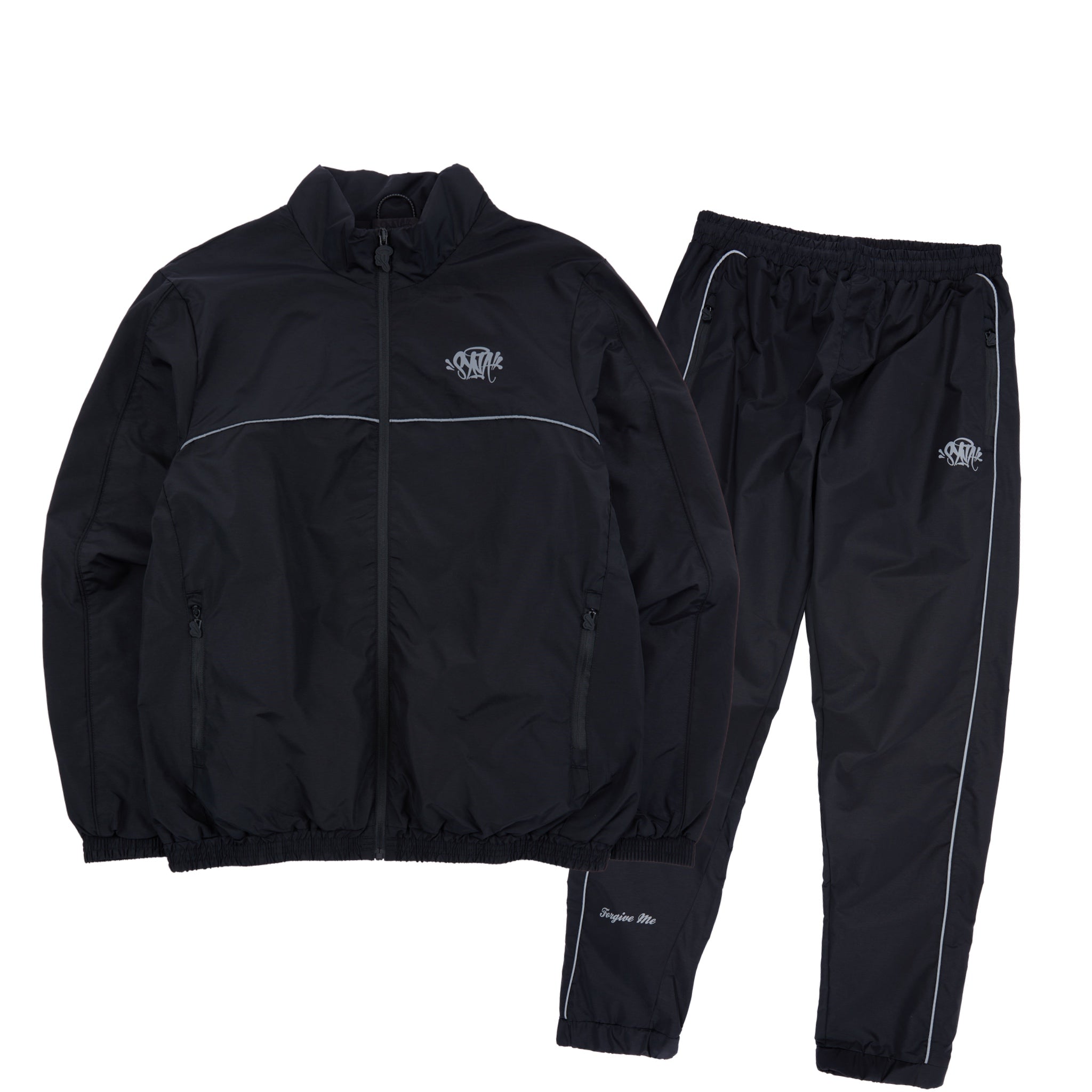 Syna Shell Tracksuit - Black/Reflective
