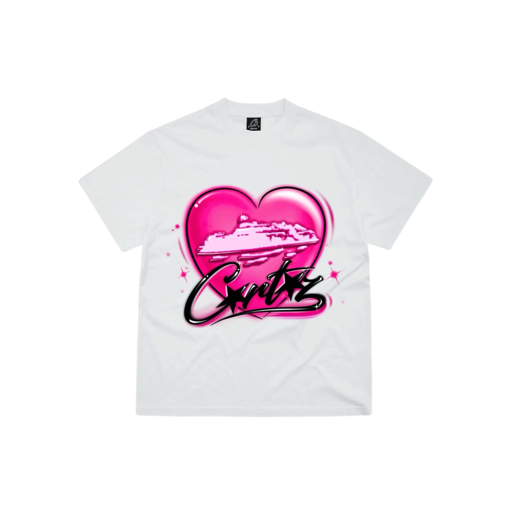 Corteiz Alcatraz Heart T-shirt - White