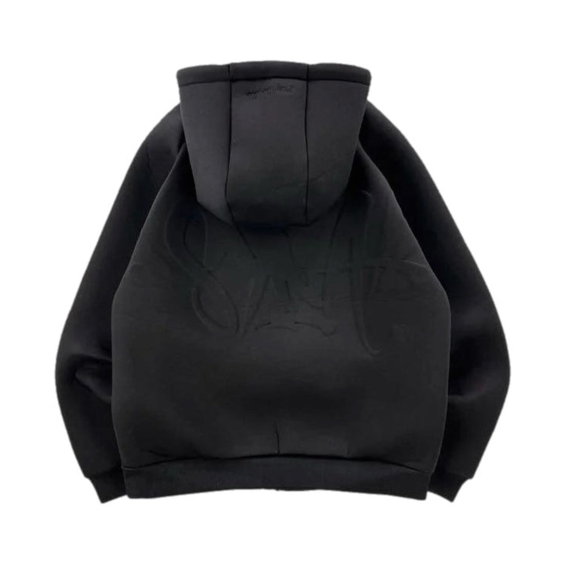 Syna World Neoprene Embossed Hoodie - Black