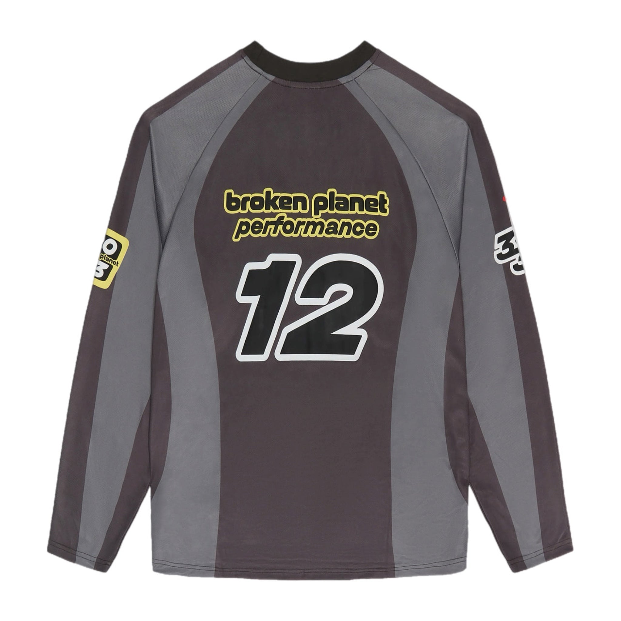 Broken Planet Football Long Sleeve Jersey - Black/Grey