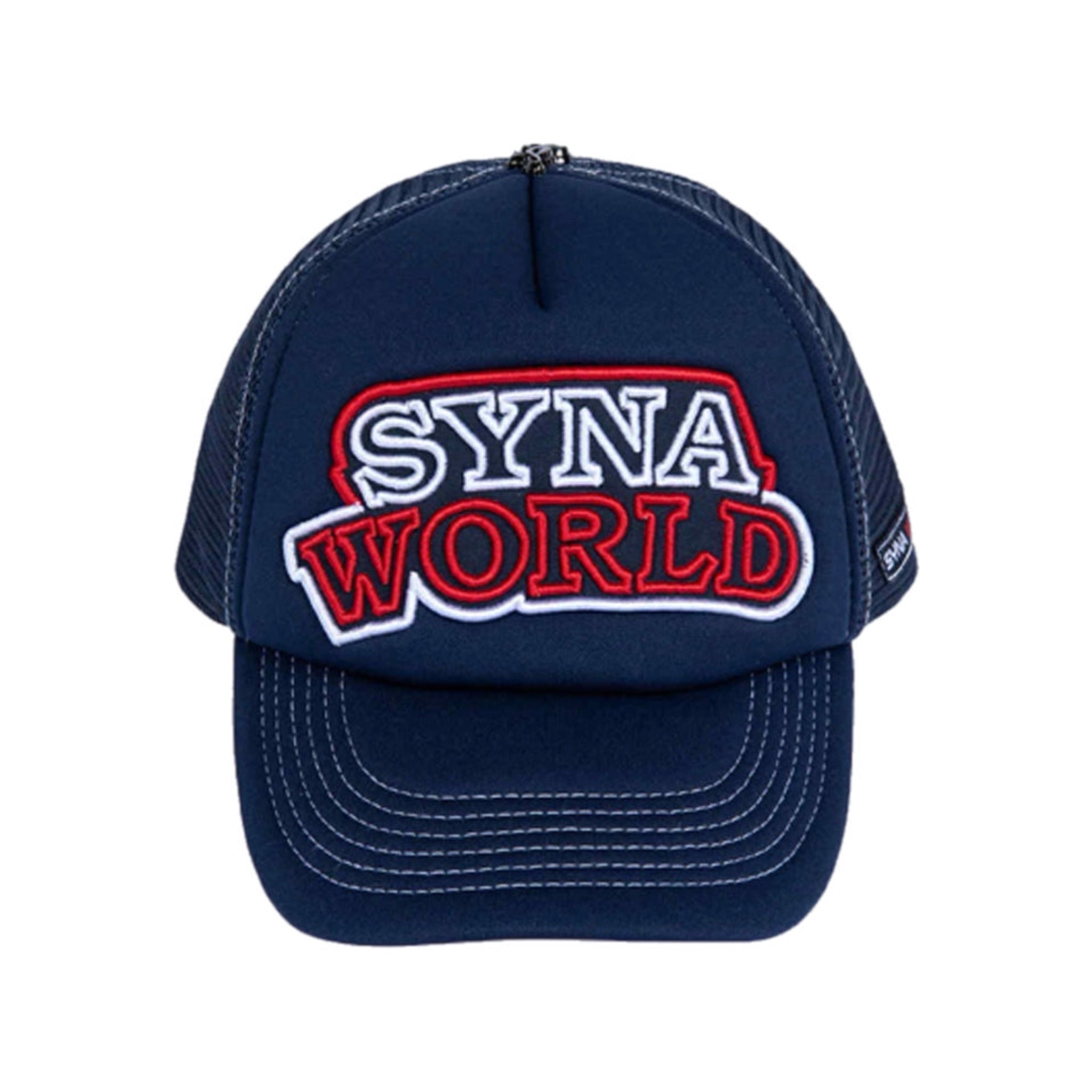 Syna World Workwear Trucker Hat - Denim/Red