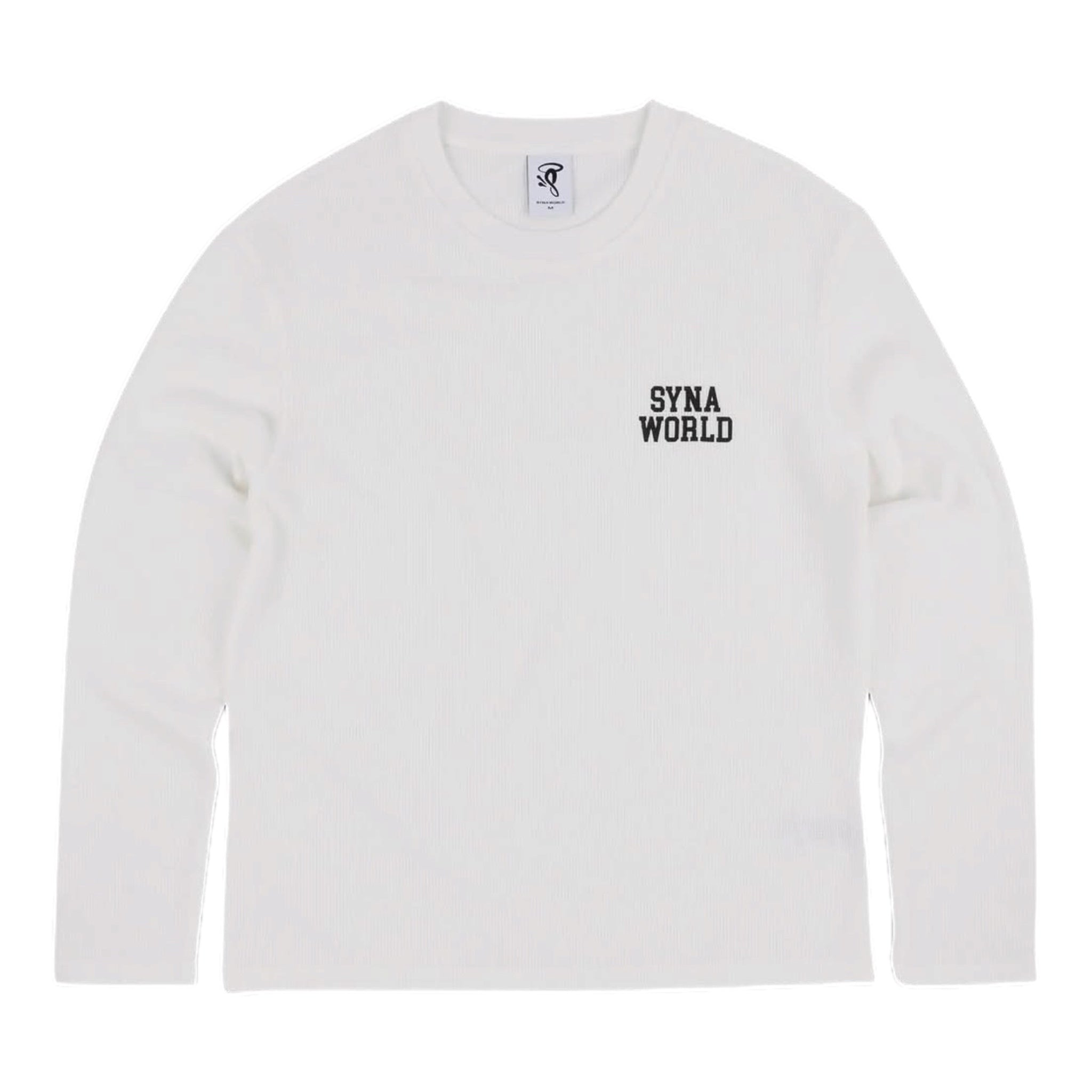 Syna World Waffle Knit Long-sleeve T-shirt - White/Black