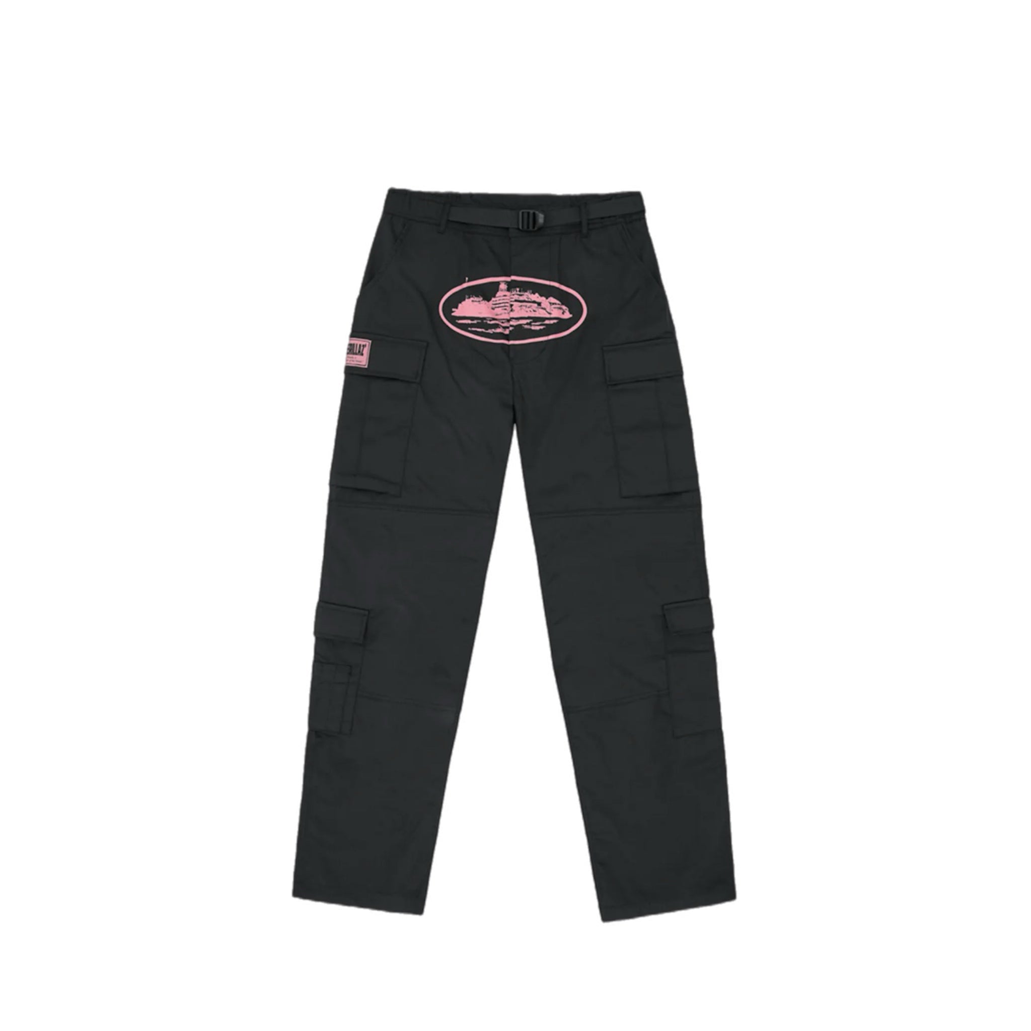 Corteiz Guerillaz Cargo Pants - Black/Pink