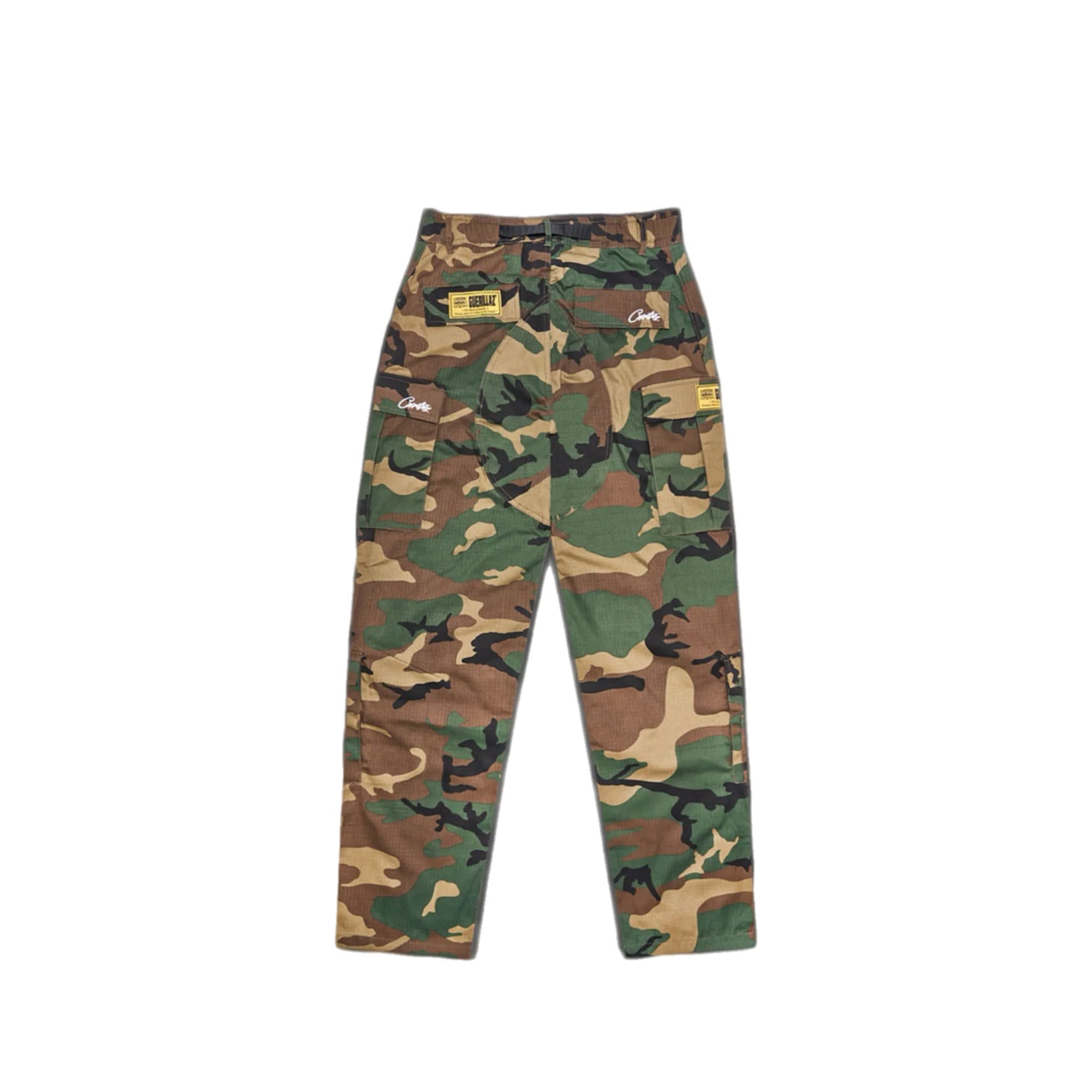 Corteiz Guerillaz Camo Cargo Pants - Green/Khaki