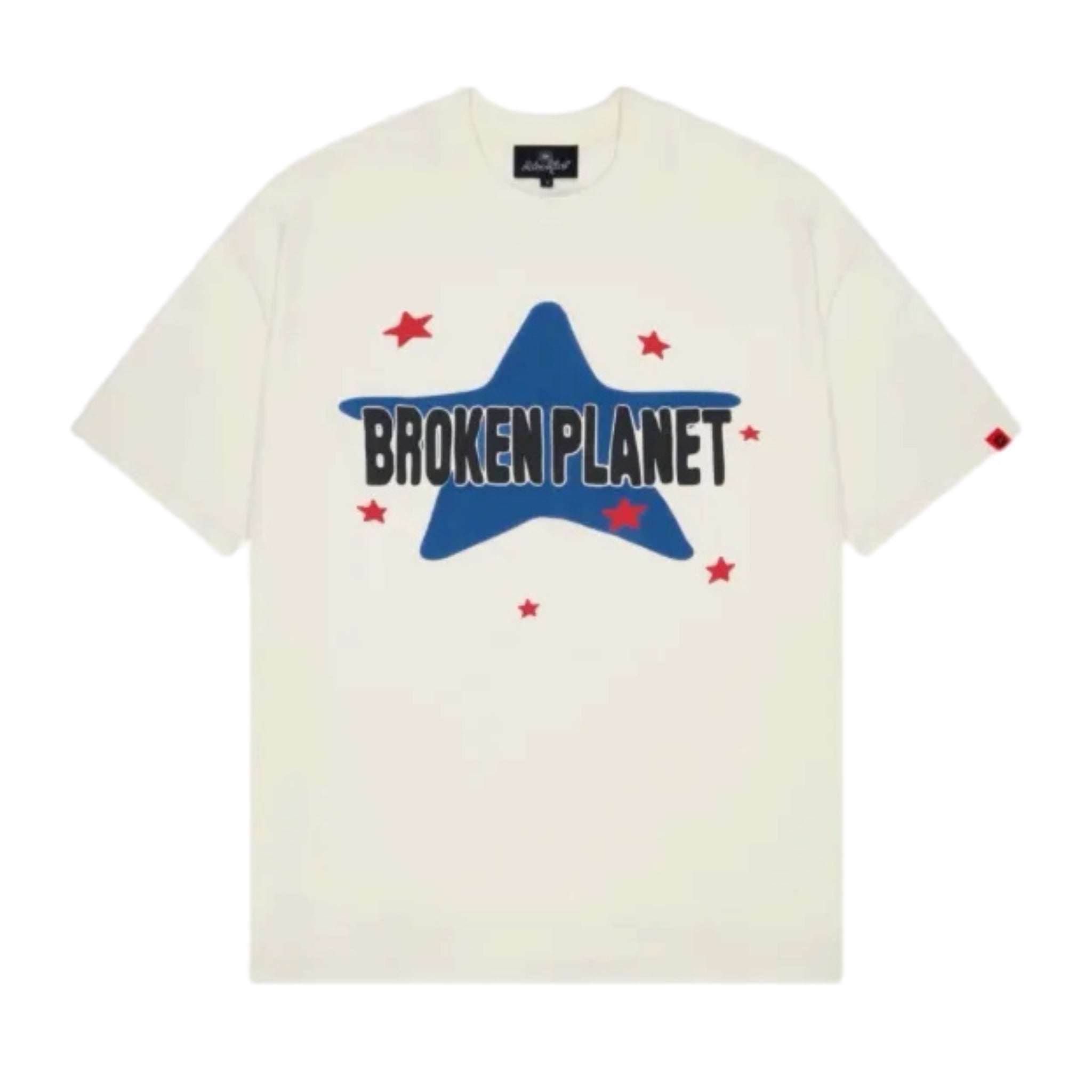 Broken Planet Star T-Shirt - Vanilla White