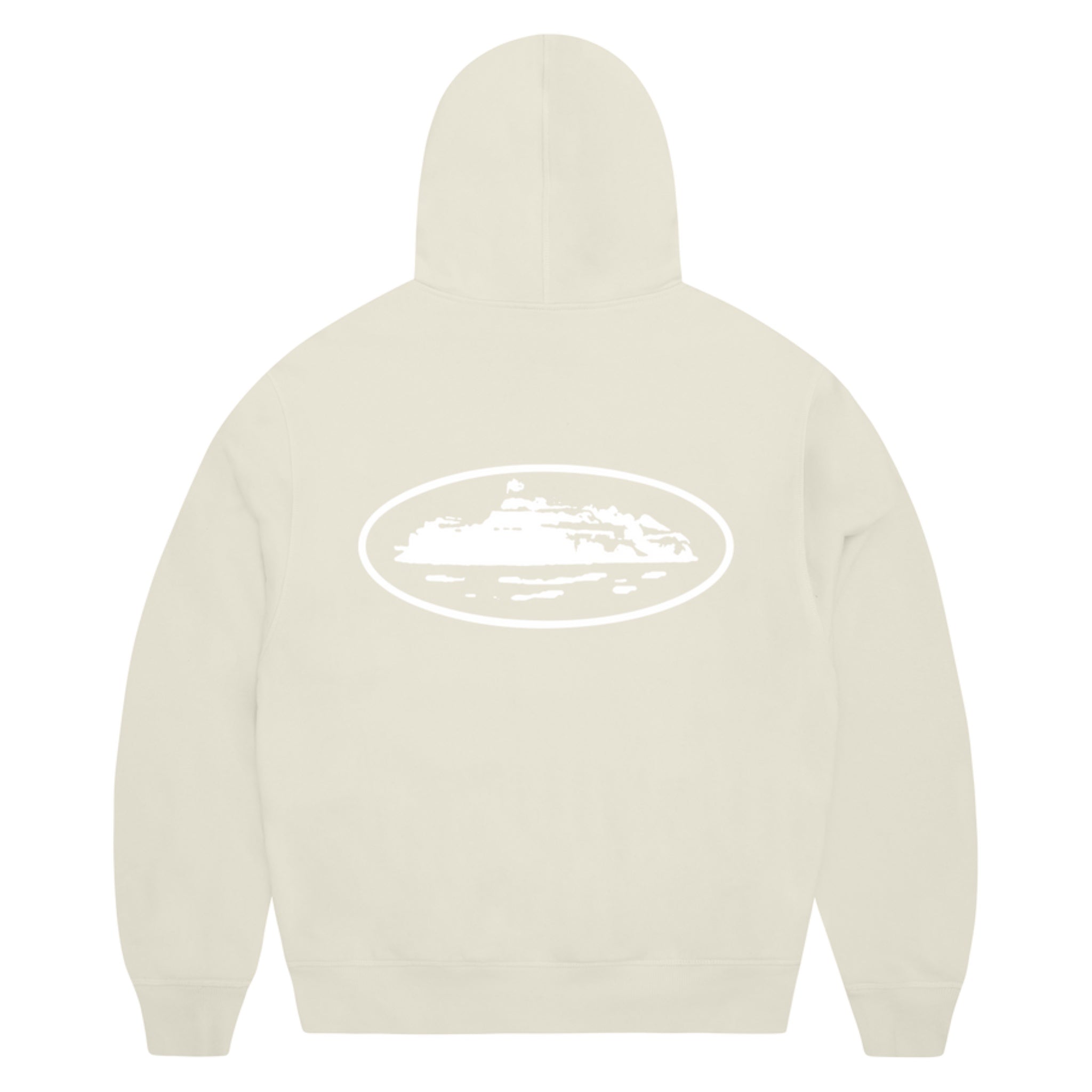 Cortiez Island Puff Print Zip Up Hoodie - Off White
