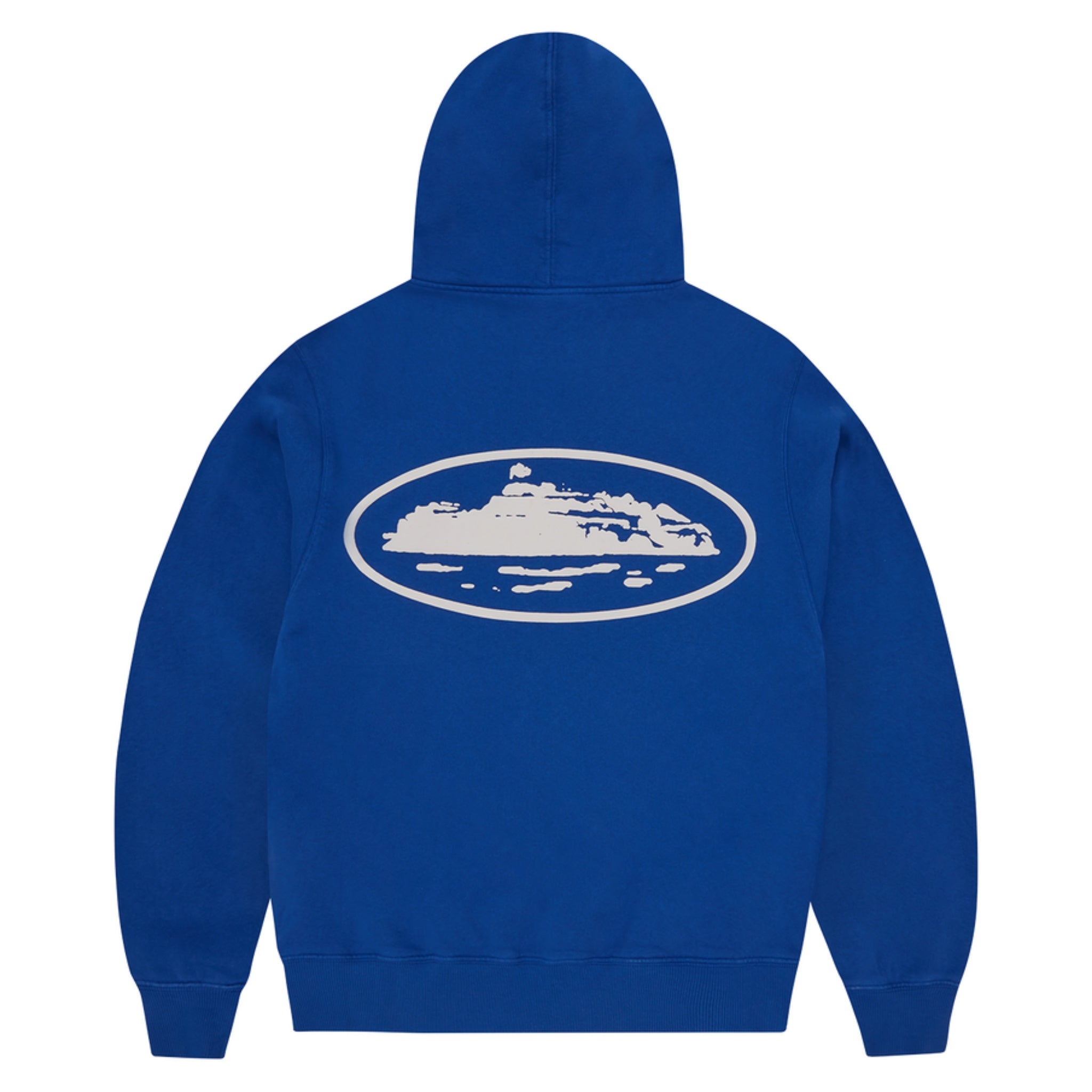Cortiez Island Puff Print Zip Up Hoodie - Royal Blue