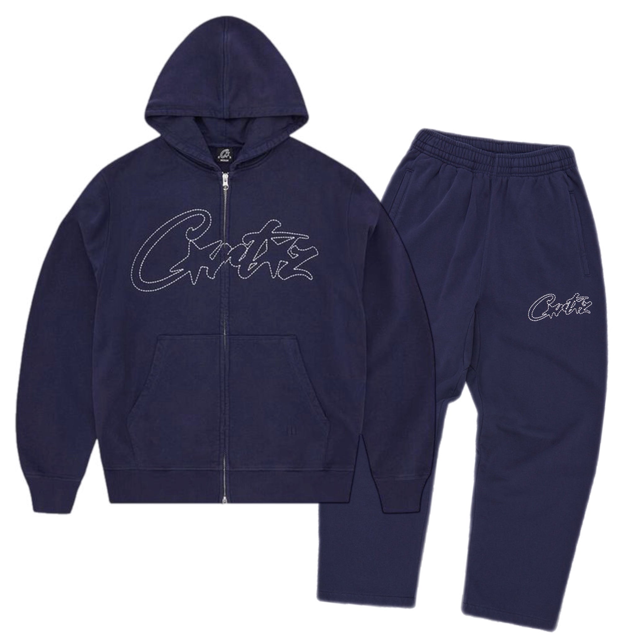 Corteiz Thick Stitch AlLStarz Tracksuit - Navy