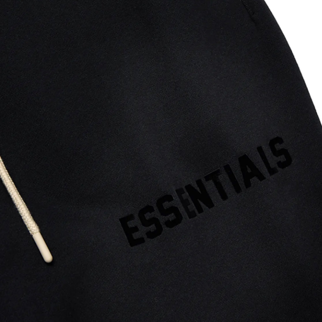 Fear Of God Essentials Cream Drawstring Sweatpants - Jet Black