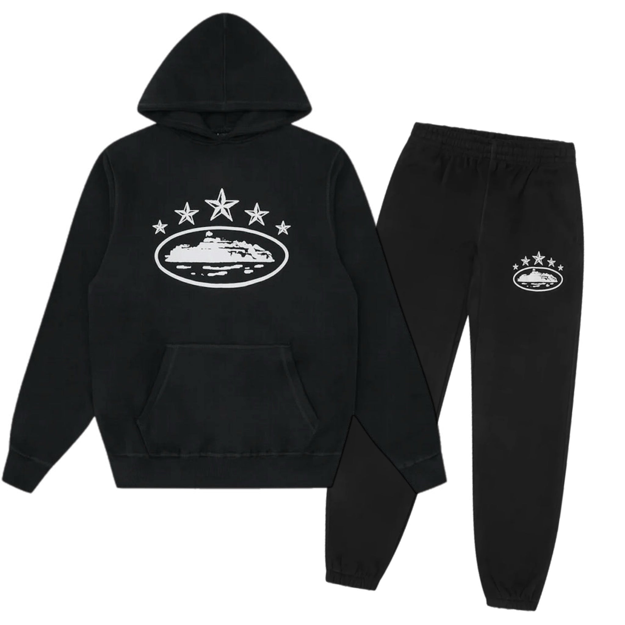 Corteiz 5Starz Alcatraz Tracksuit - Black