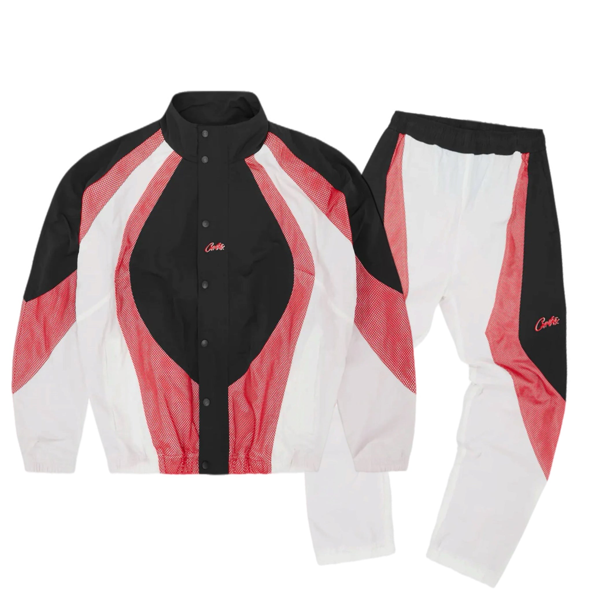 Corteiz Vertigo Shuku Tracksuit - Black/Red