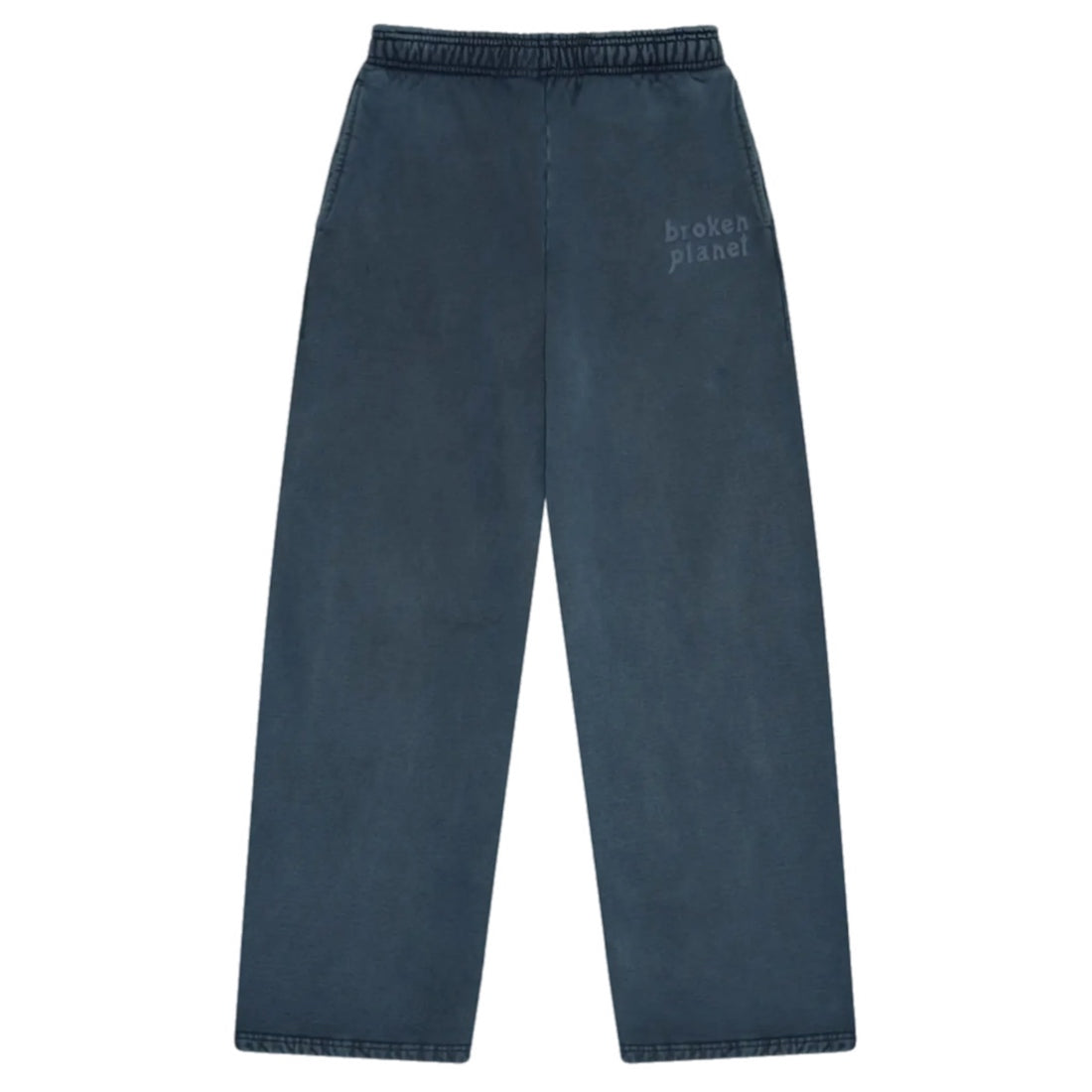 Broken Planet Basics Wide Leg Sweatpants - Washed Outer Space Blue