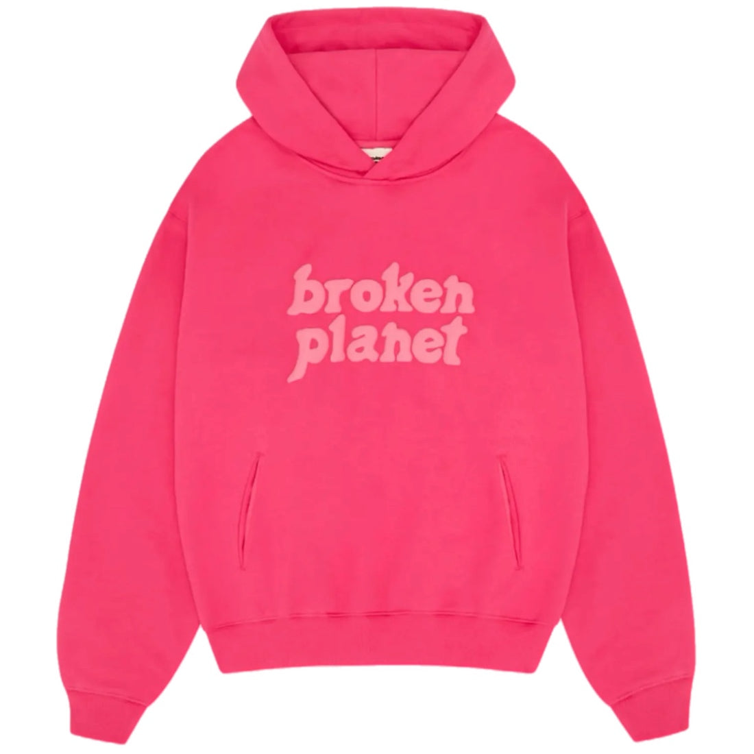 Broken Planet Monochrome Hoodie - Fuchsia Pink